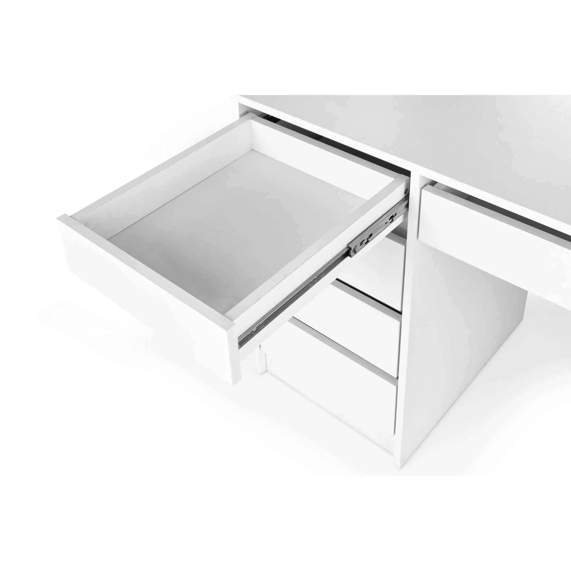 Masa de toaleta cu oglinda cu leduri HOLLYWOOD XL, alb, PAL furniruit, 120x55x140 cm