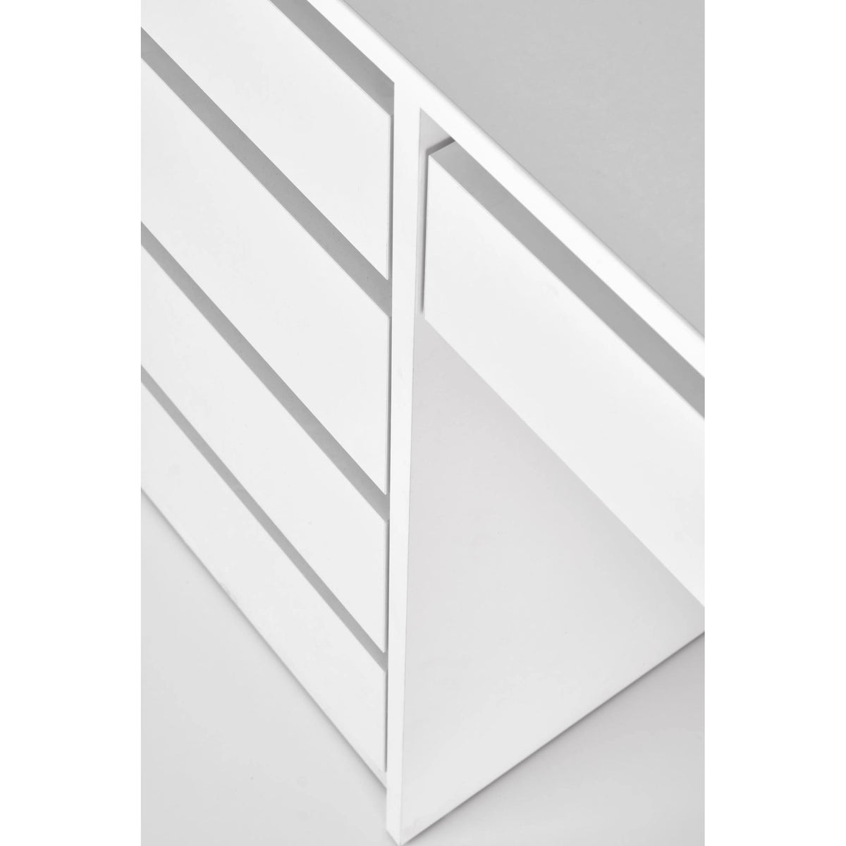 Masa de toaleta cu oglinda cu leduri HOLLYWOOD XL, alb, PAL furniruit, 120x55x140 cm