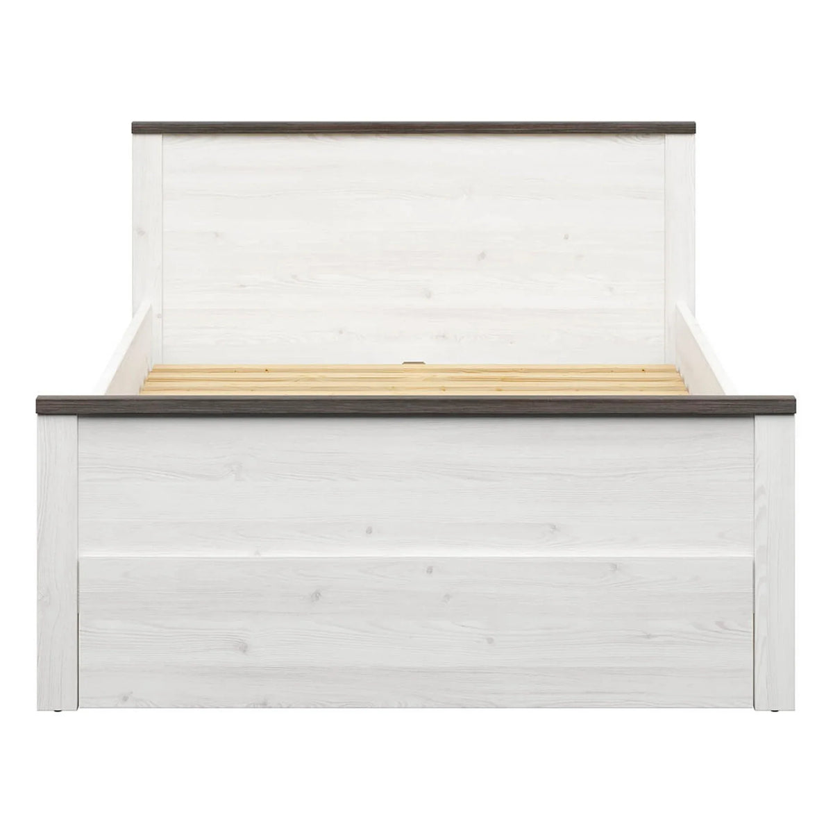 Cadru pat HESEN 140x200, alb/pin larico, PAL