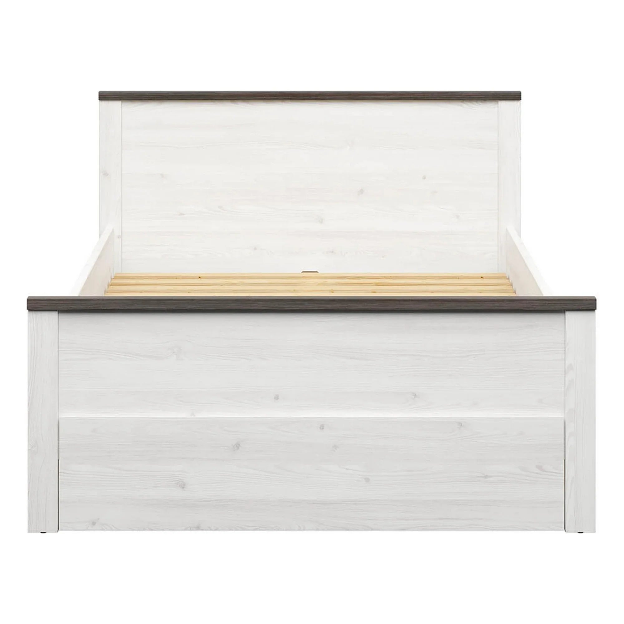 Cadru pat HESEN 140x200, alb/pin larico, PAL