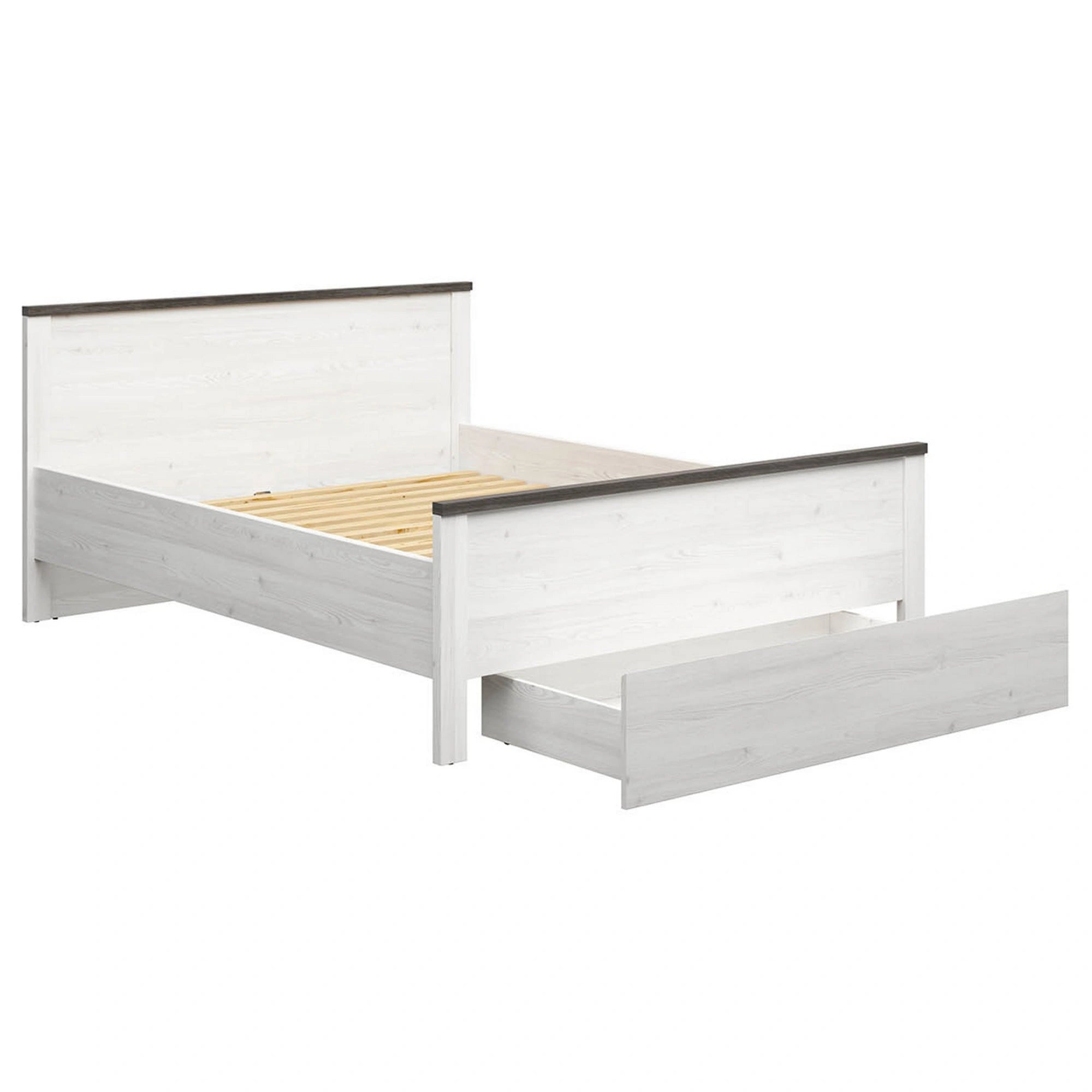 Cadru pat HESEN 160x200, pin deschis/pin larico, PAL