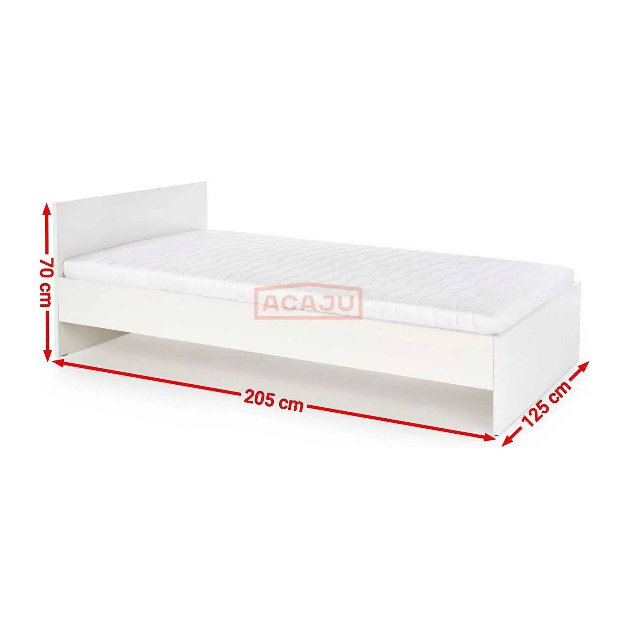 Cadru pat Lima 120x200, alb, PAL laminat