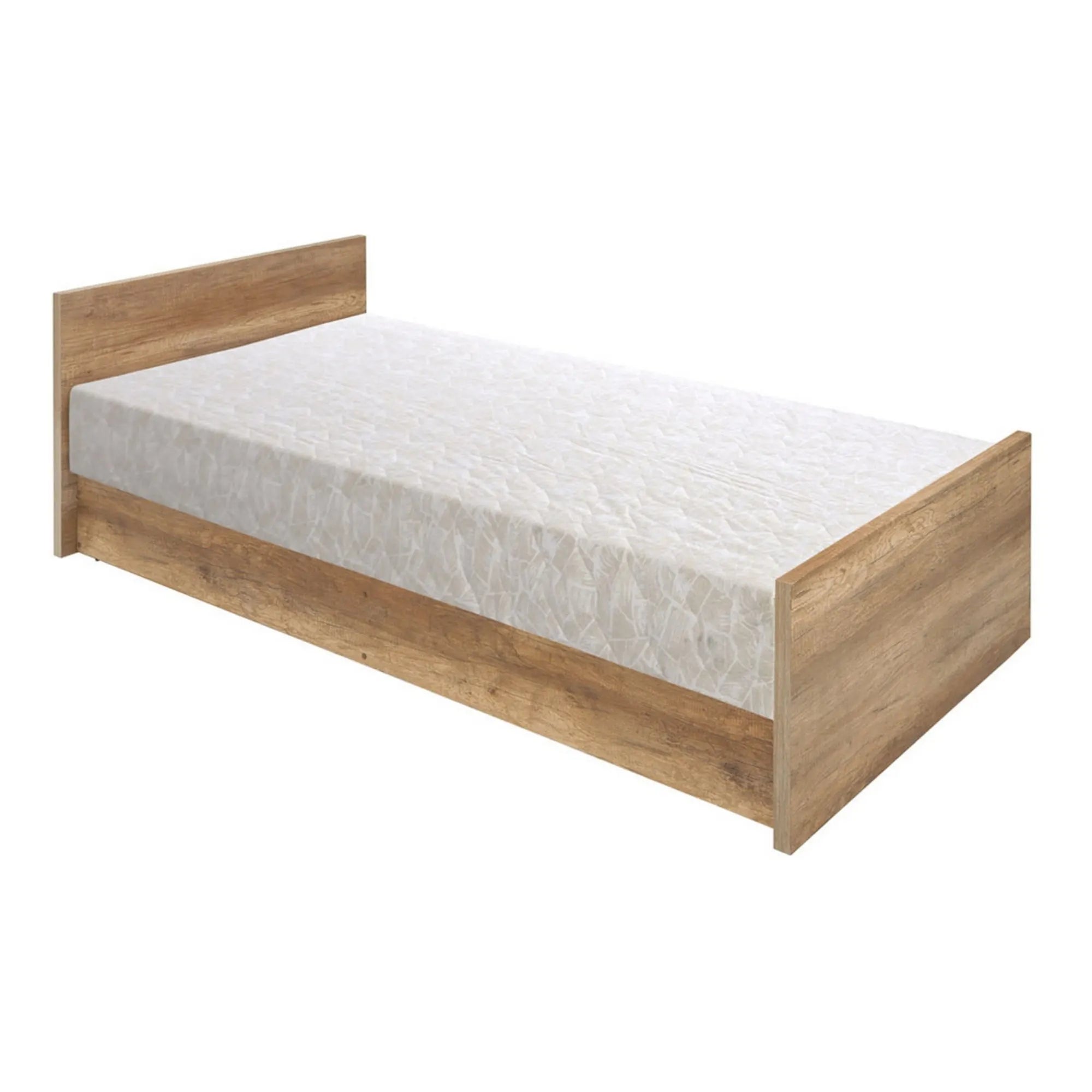 Cadru pat MALCOLM 90x200, stejar, PAL