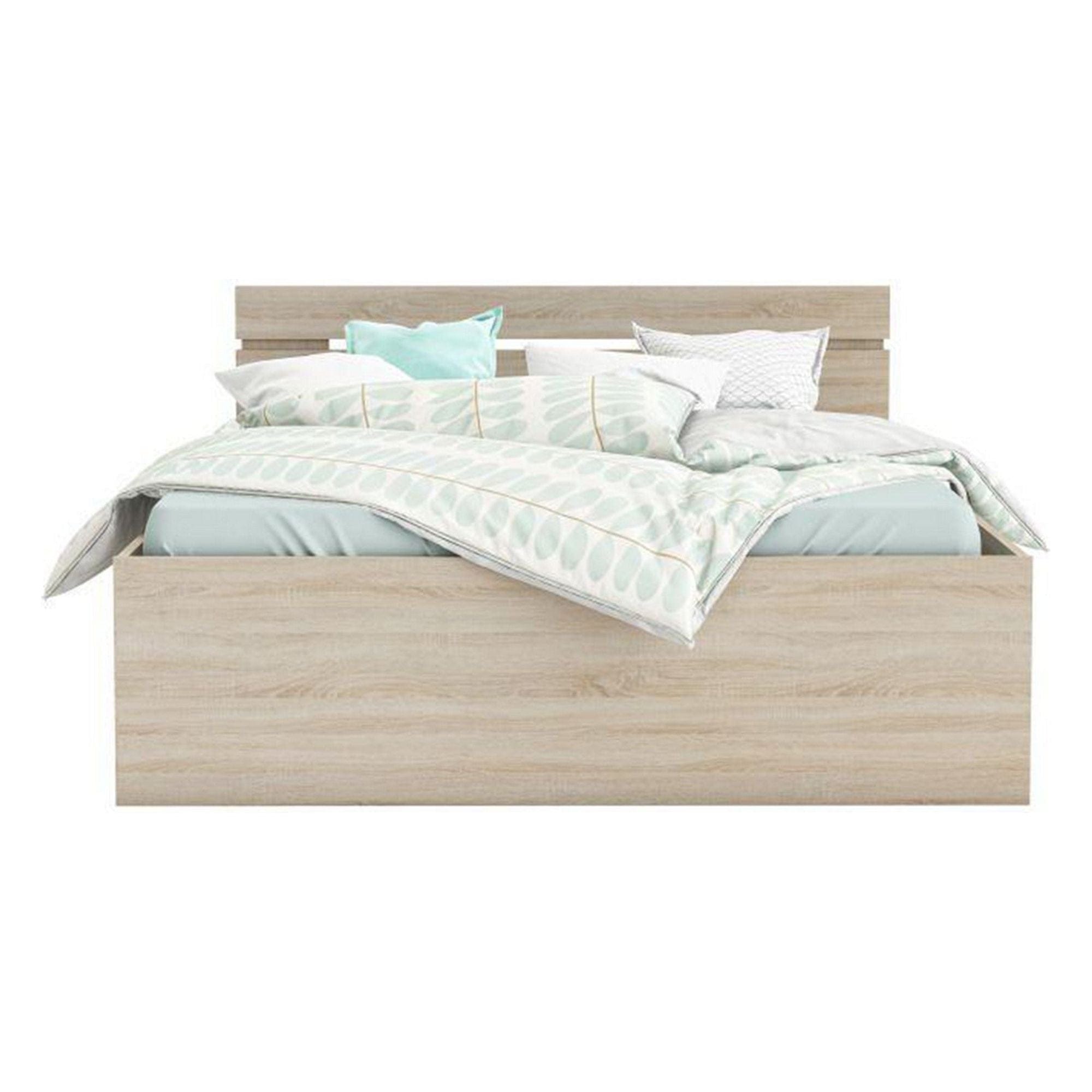 Cadru pat MICHIGAN NEW 160x200, stejar sonoma, PAL/metal, cu sertare pentru depozitare