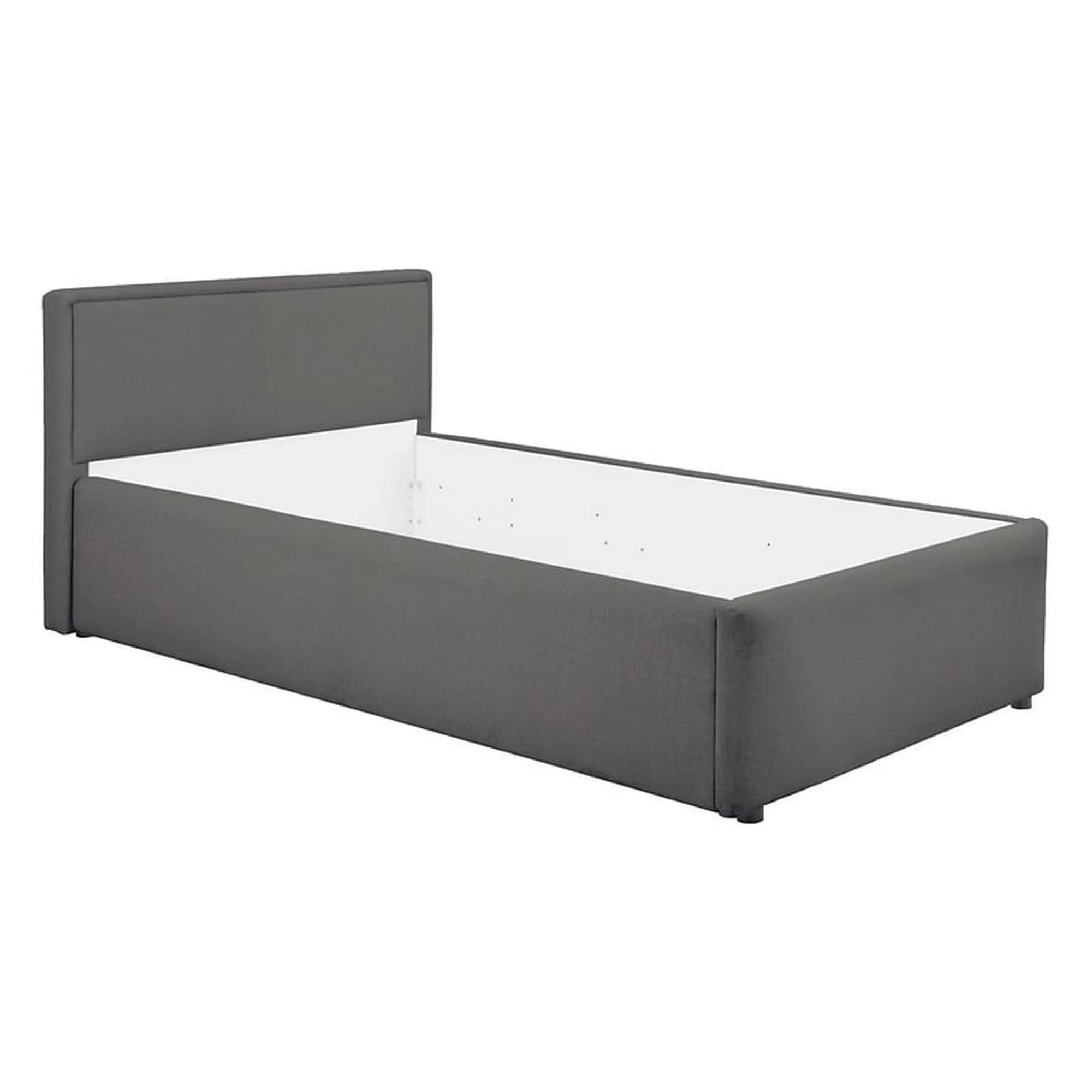 Cadru pat NEDIN 90x200, stofa clasica gri inchis - Maya 21