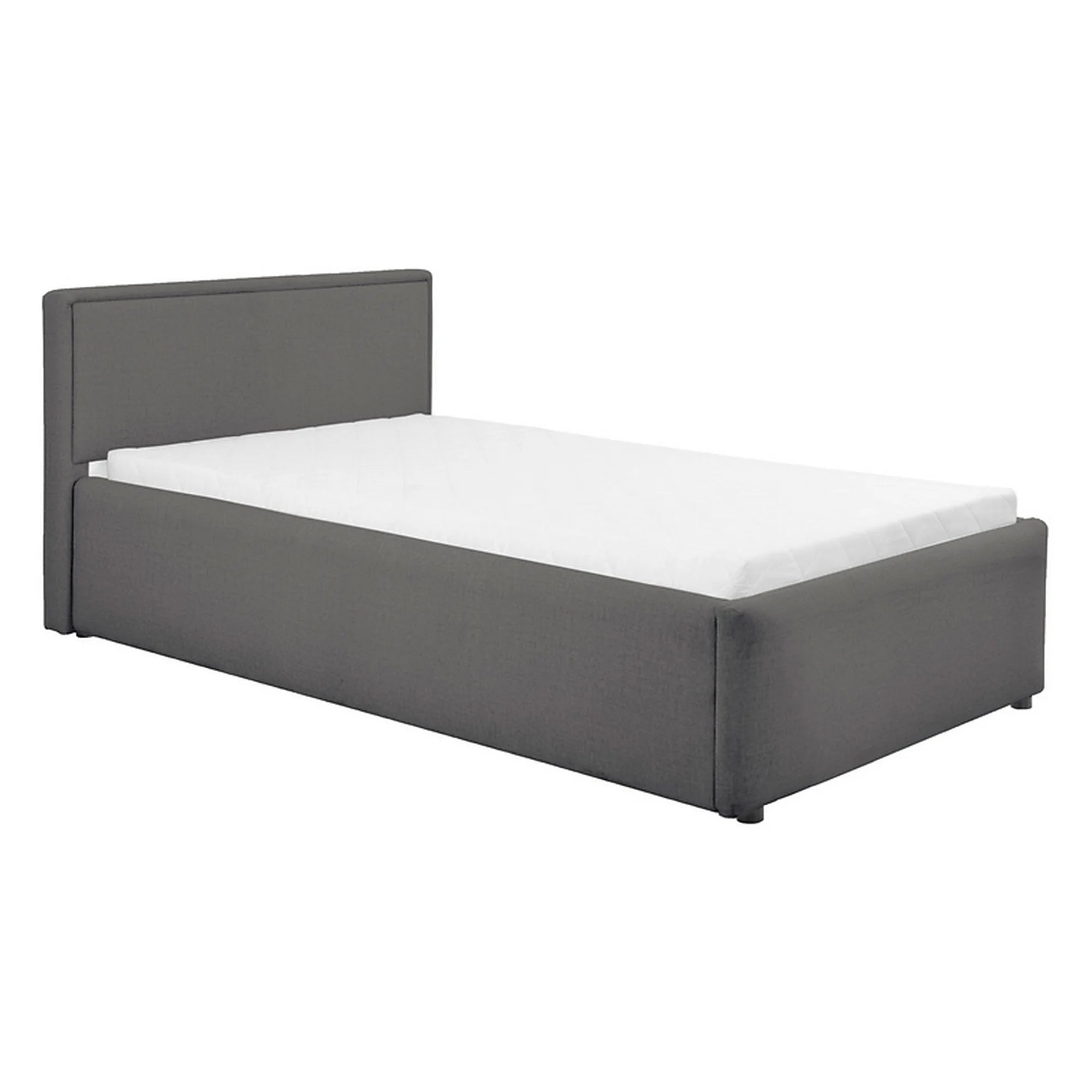 Cadru pat NEDIN 90x200, stofa clasica gri inchis - Maya 21