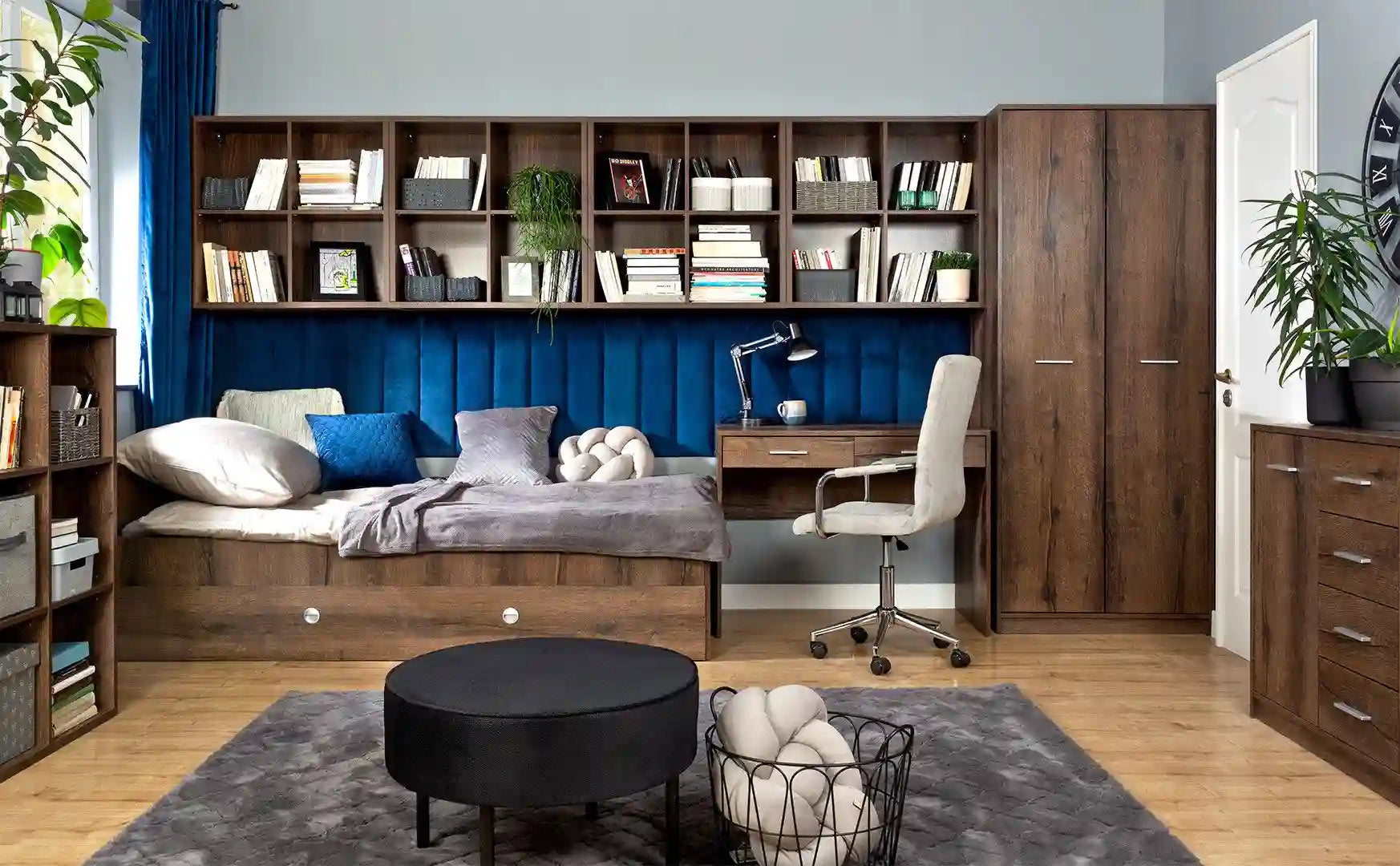 Cadru pat NEPO PLUS 120X200, stejar nobil, PAL laminat