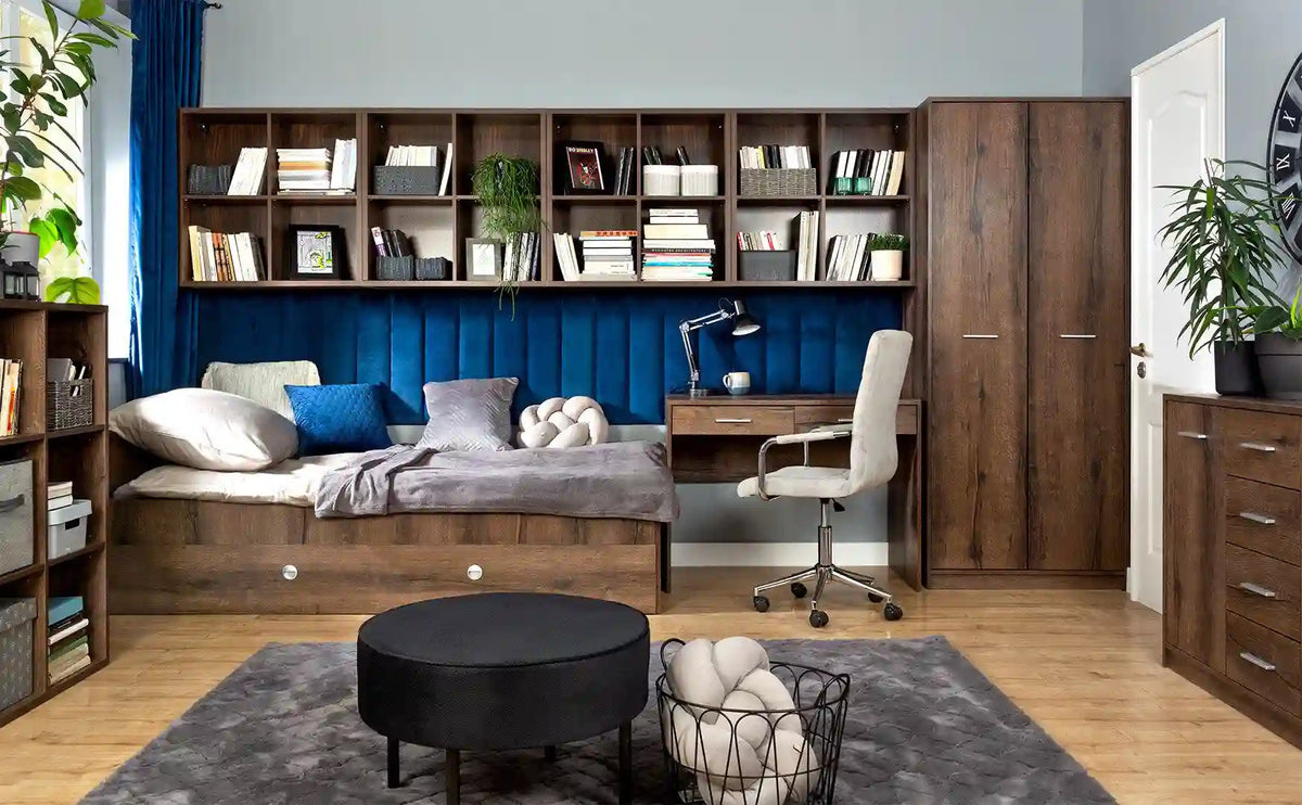 Cadru pat NEPO PLUS 120X200, stejar nobil, PAL laminat