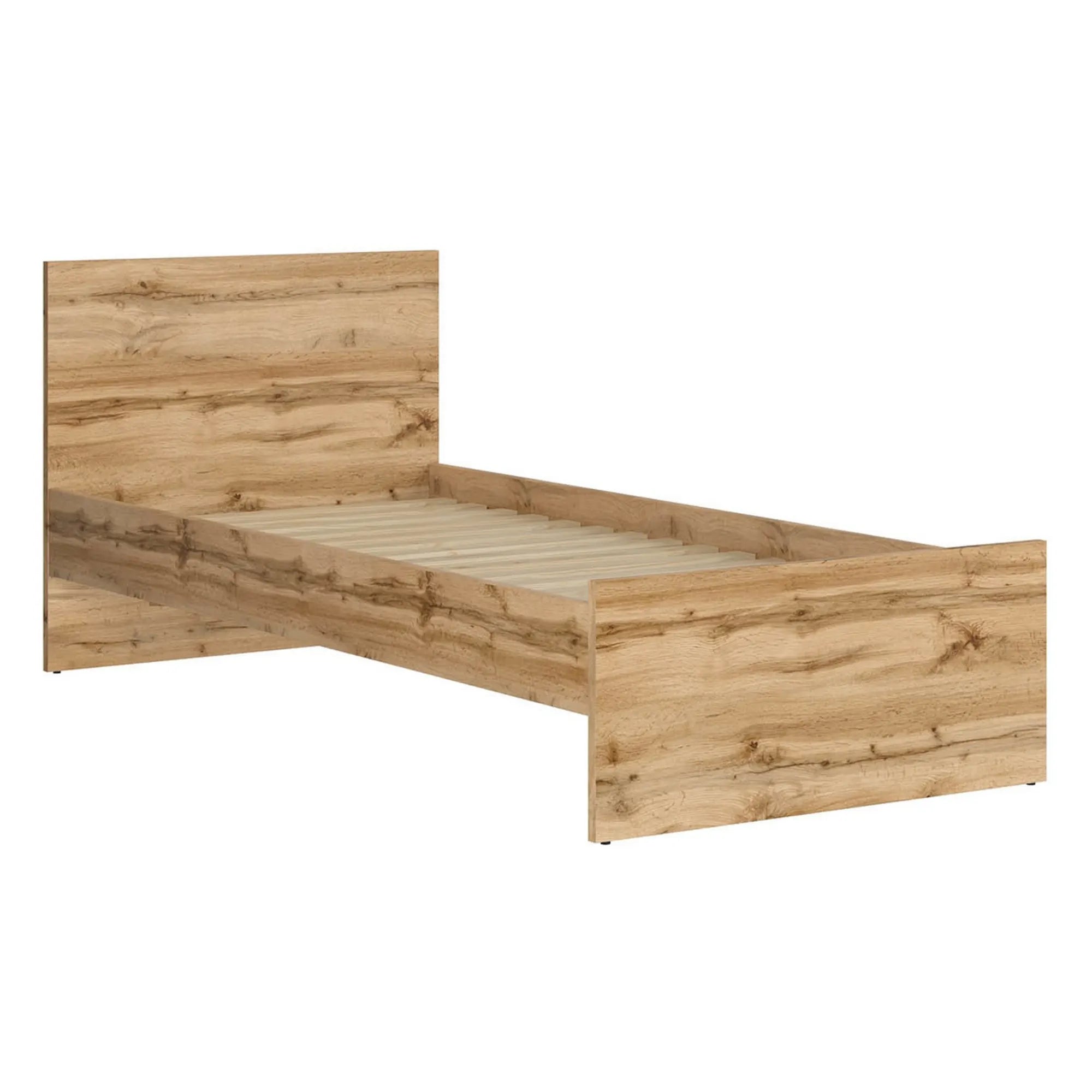 Cadru pat NUIS 90x200, stejar wotan, PAL laminat