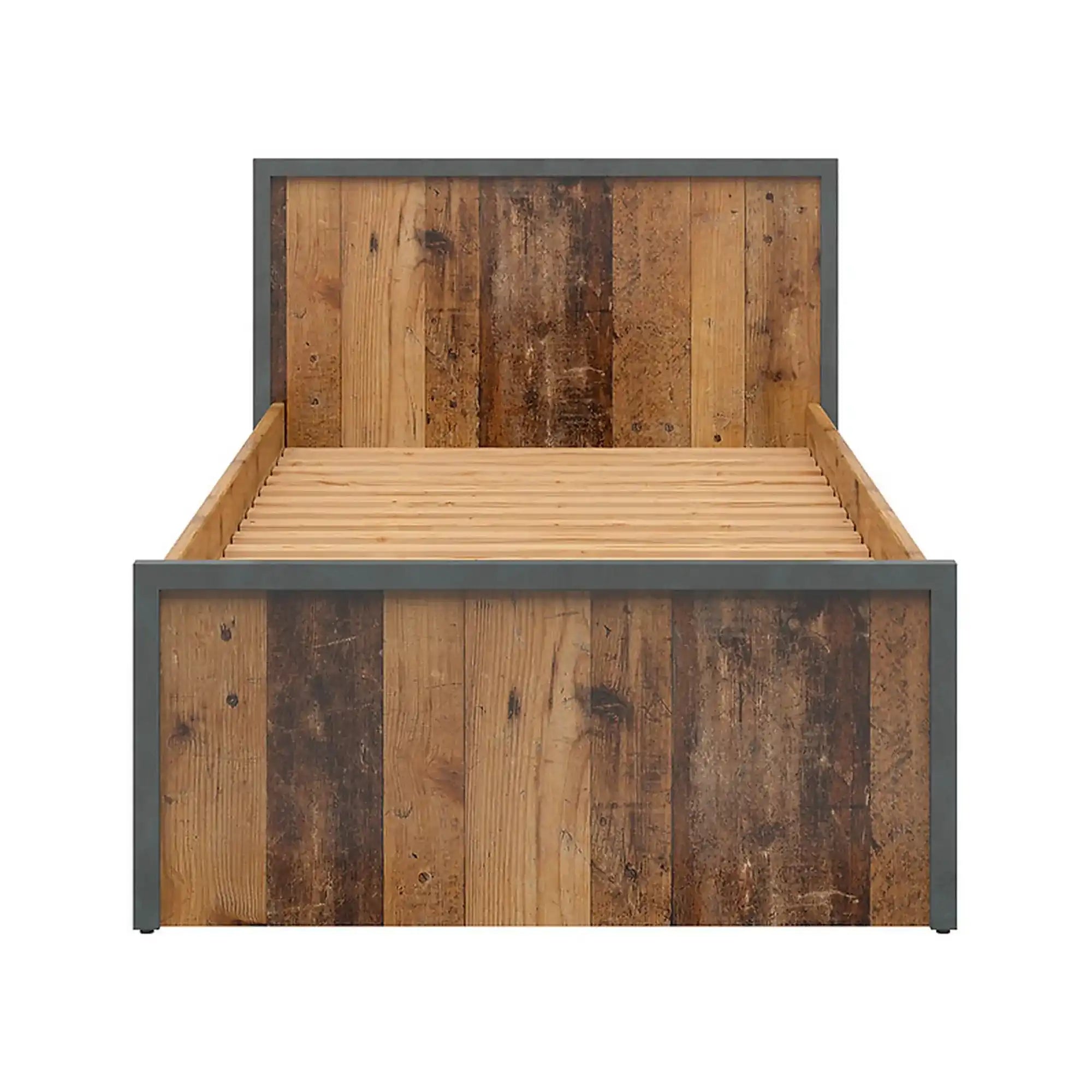 Cadru pat WESTON 90x200, maro/gri grafit, PAL