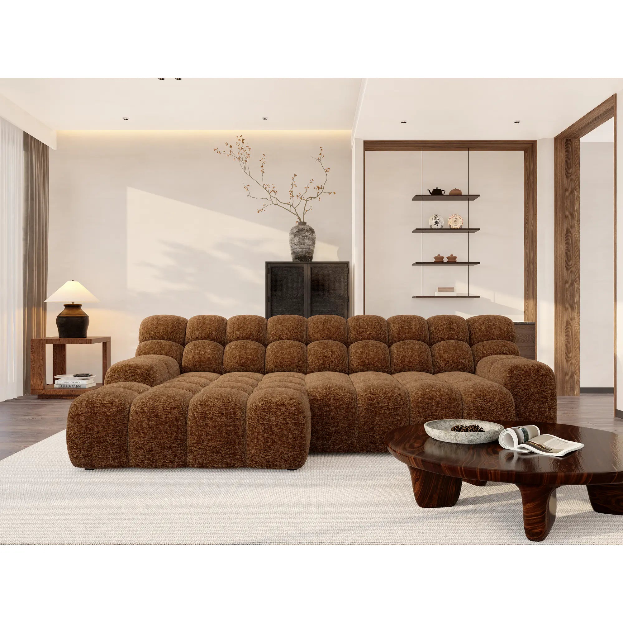 Coltar CAMPILE, personalizabil materiale Gama Premium, cu reglaj electric, 297x180x85 cm