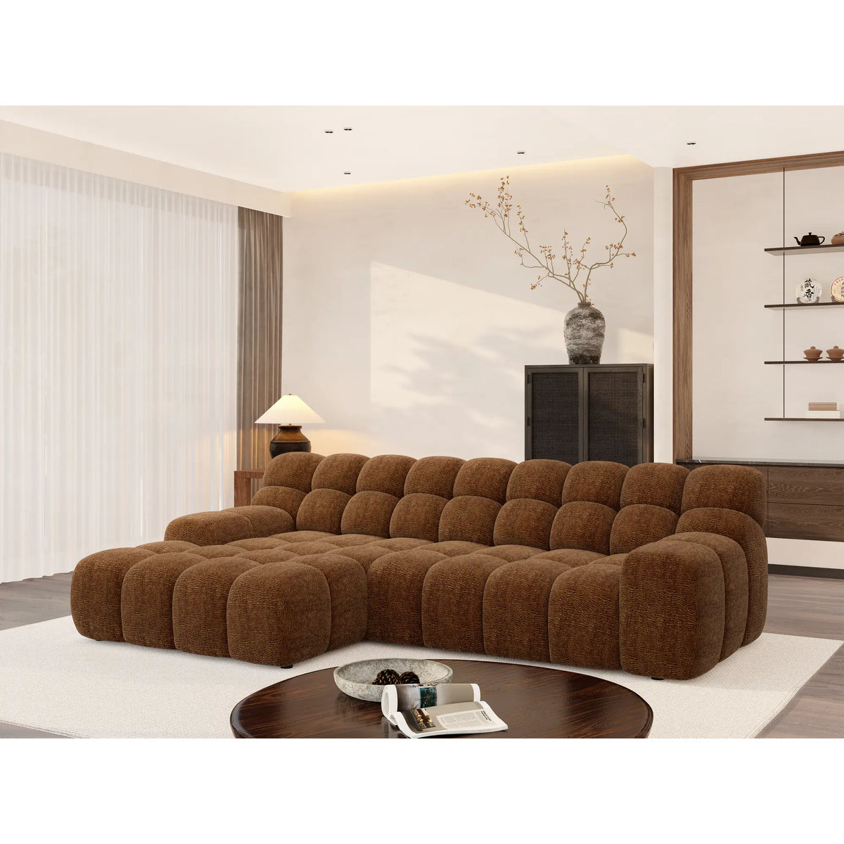 Coltar CAMPILE, personalizabil materiale Gama Premium, cu reglaj electric, 297x180x85 cm