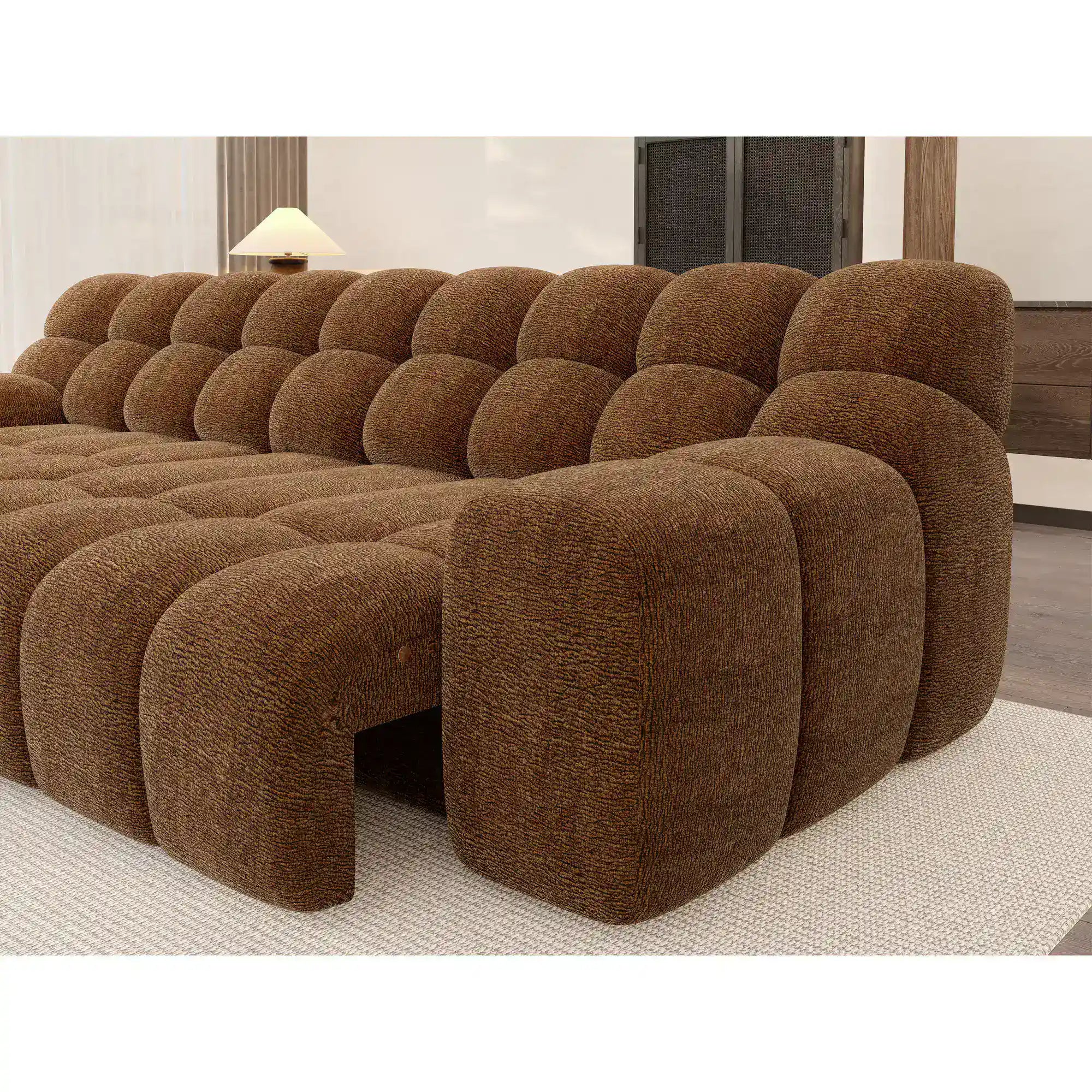 Coltar CAMPILE, personalizabil materiale Gama Premium, cu reglaj electric, 297x180x85 cm