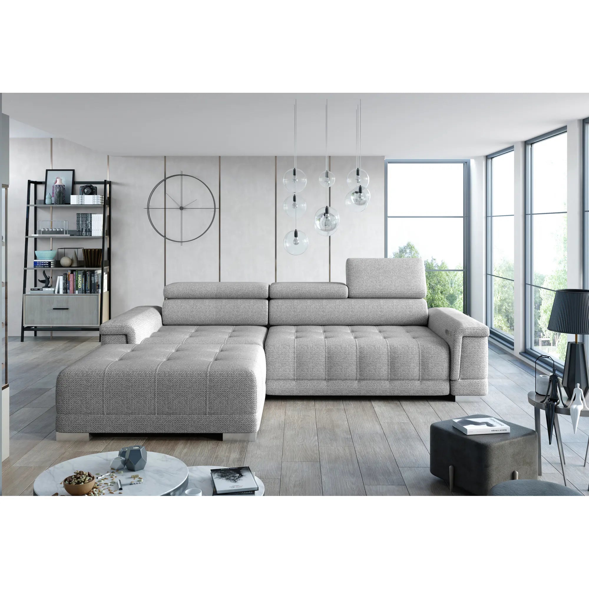Coltar CAMPO MINI, personalizabil materiale gama Oferta Avantaj, cu reglaj electric si tetiere reglabile, 276x178x101 cm
