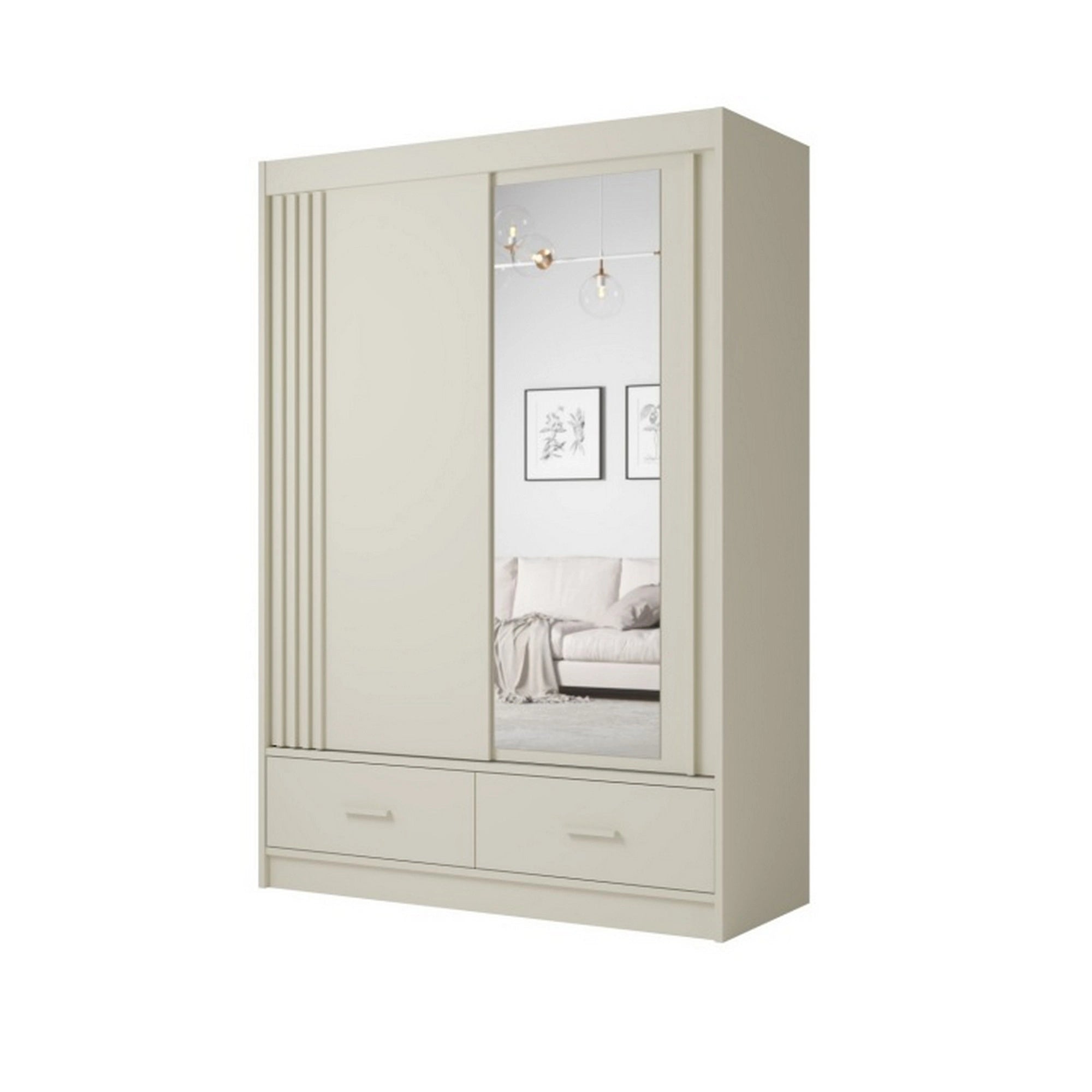 Dulap CANADA CA31-150, casmir, PAL, cu 2 usi si 2 sertare, 150x60x215 cm