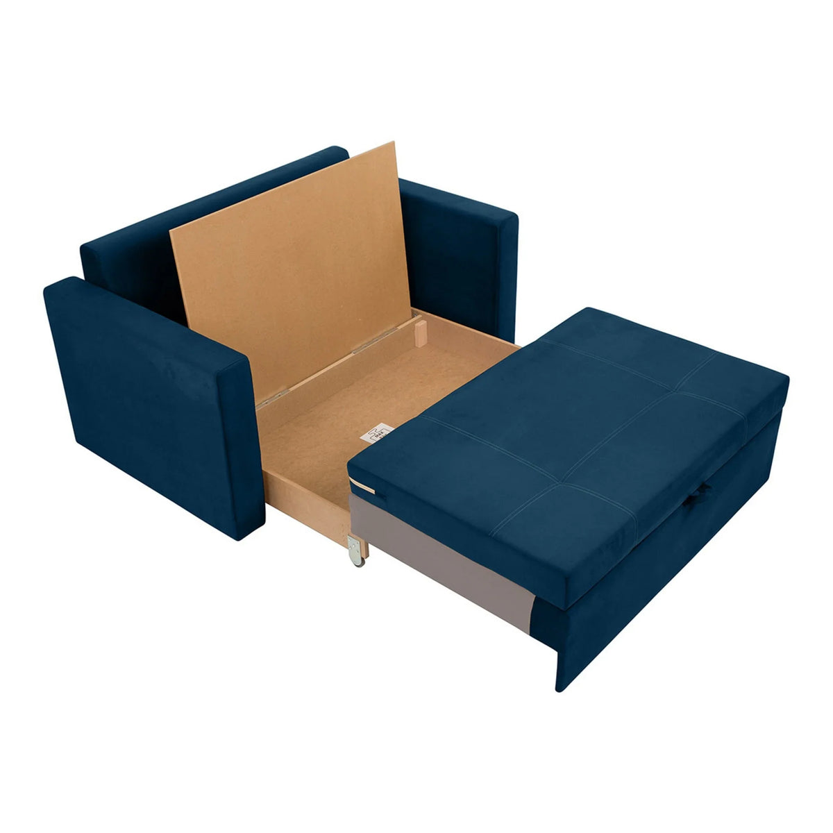 Canapea BUNIO III, stofa clasica albastru - Manila 26, 147x88x86 cm