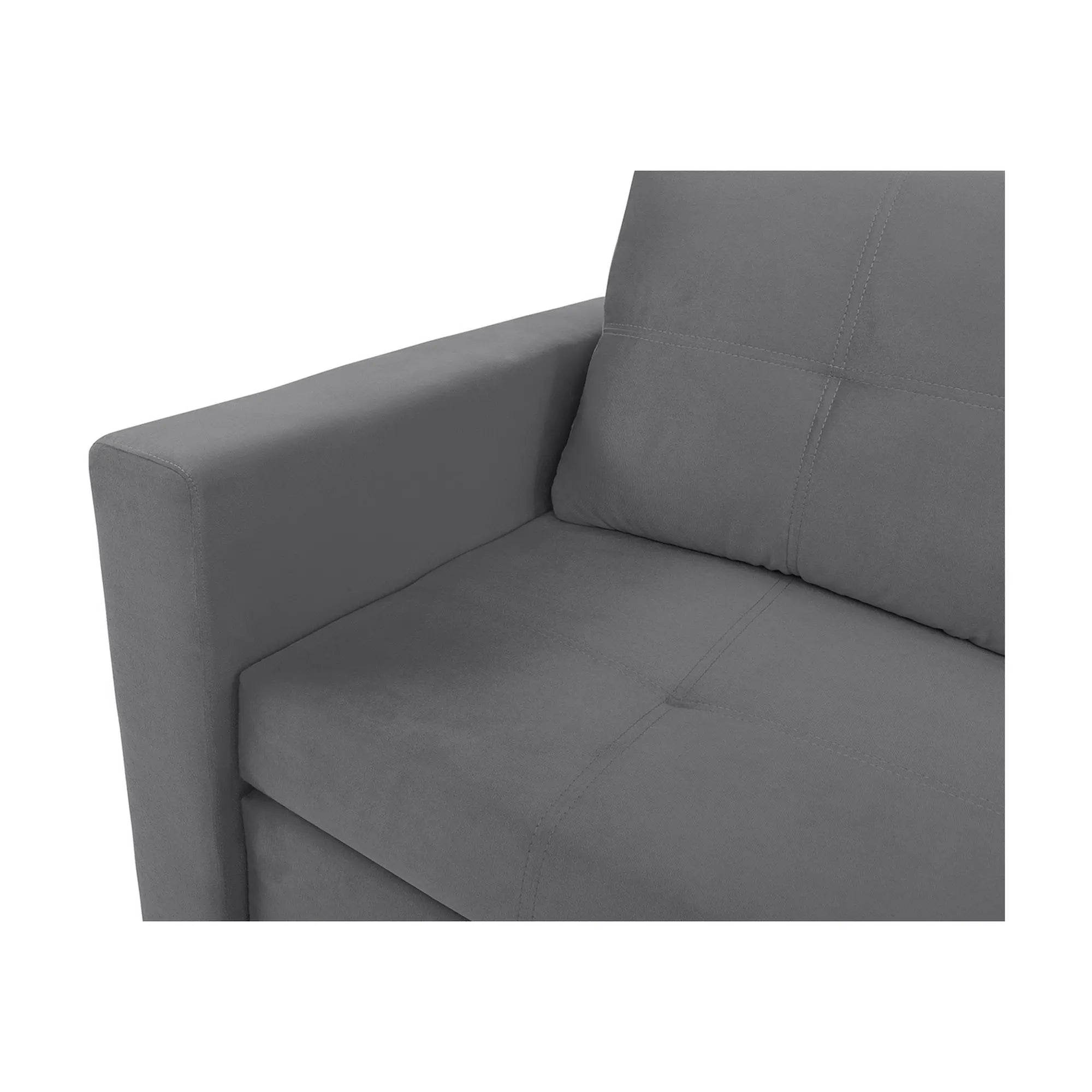 Canapea BUNIO III, stofa clasica gri - Manila 16, 147x88x86 cm