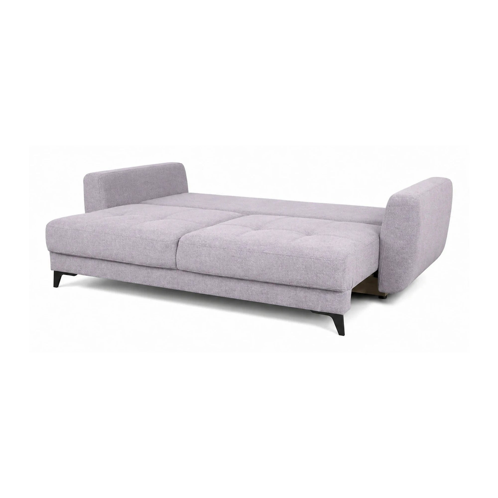 Canapea extensibila 3 persoane KARISA, stofa catifelata mov lila - Monolith 62, cu lada depozitare, 241x113x91 cm