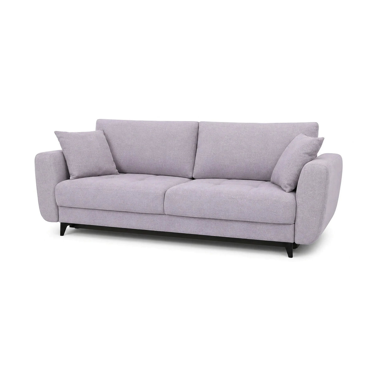 Canapea extensibila 3 persoane KARISA, stofa catifelata mov lila - Monolith 62, cu lada depozitare, 241x113x91 cm