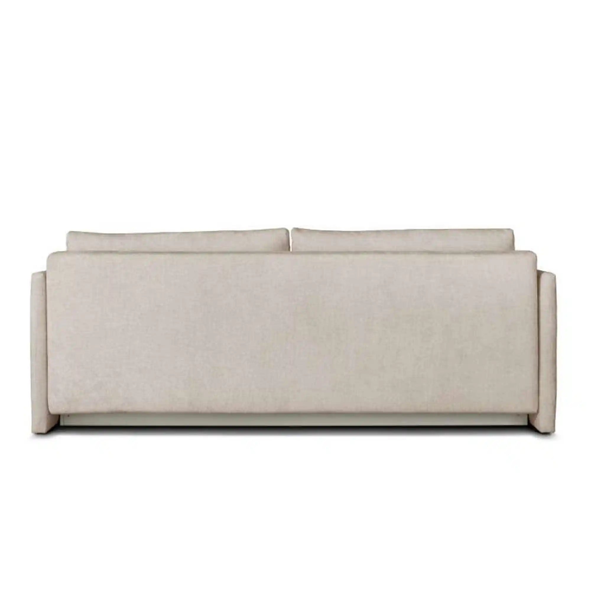 Canapea extensibila Allen, stofa catifelata crem - Monolith 02, cu lada depozitare, 217x98x92 cm