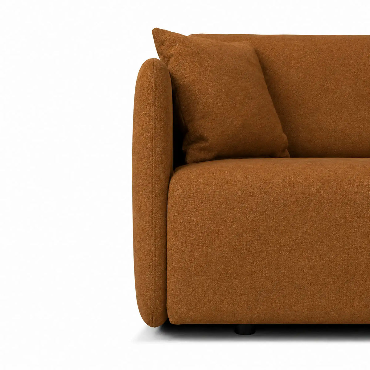 Canapea extensibila Allen, stofa catifelata maro - Element 07, cu lada depozitare, 220x100x88 cm