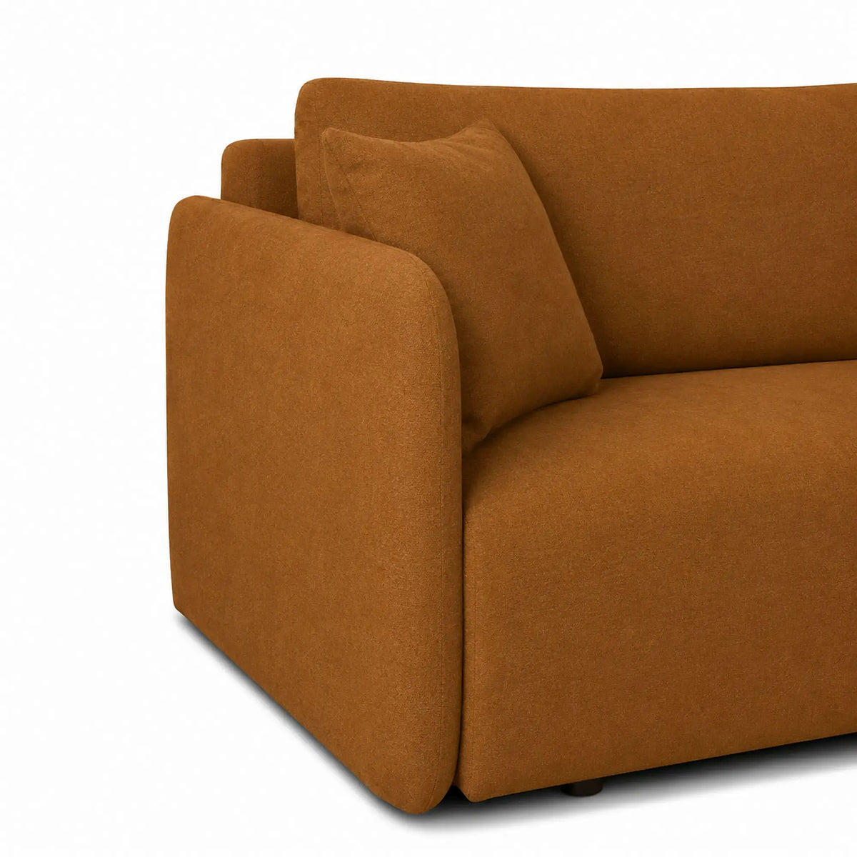 Canapea extensibila Allen, stofa catifelata maro - Element 07, cu lada depozitare, 220x100x88 cm