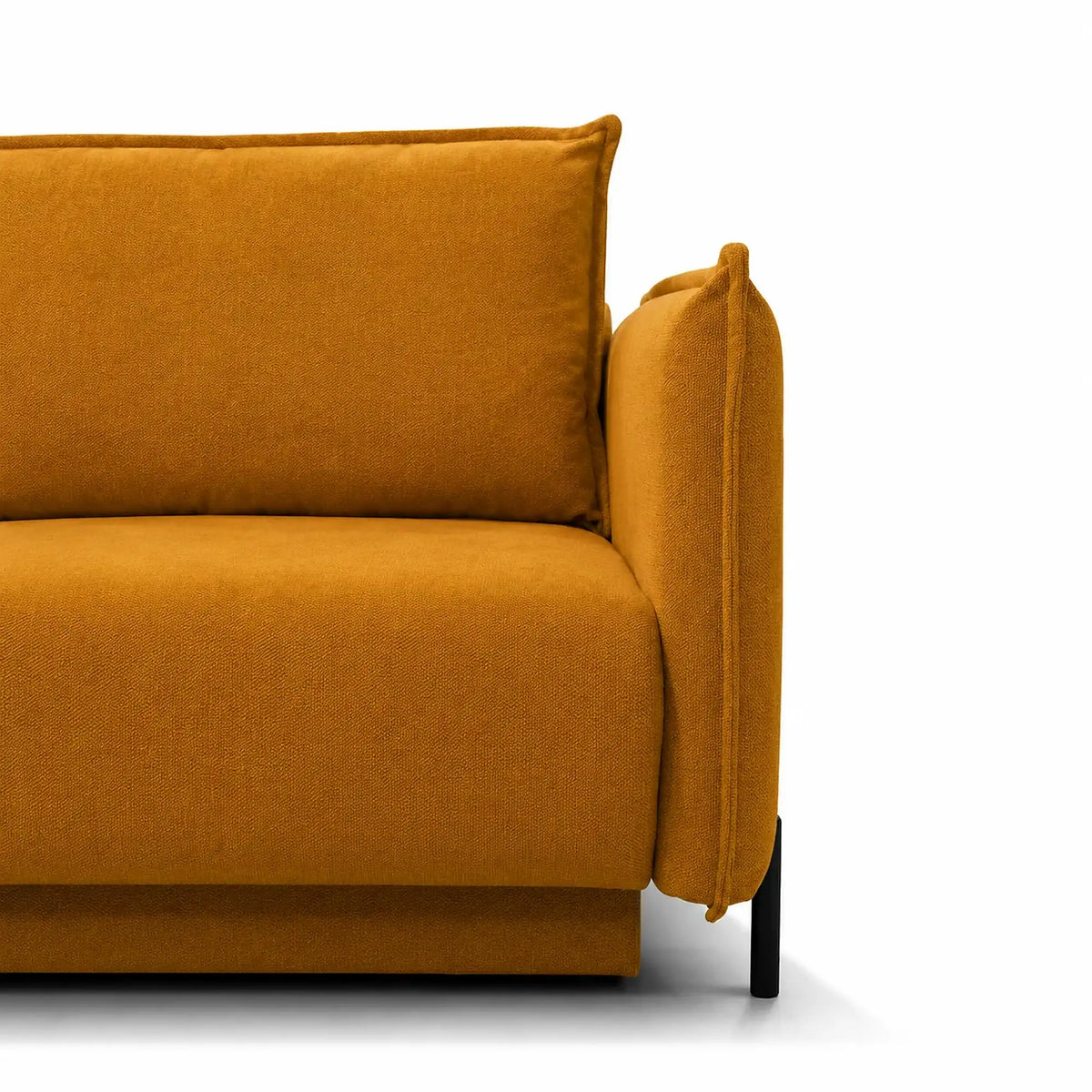 Canapea extensibila AMALFI, stofa galben - Soro 53, cu lada depozitare, 226x105x90 cm