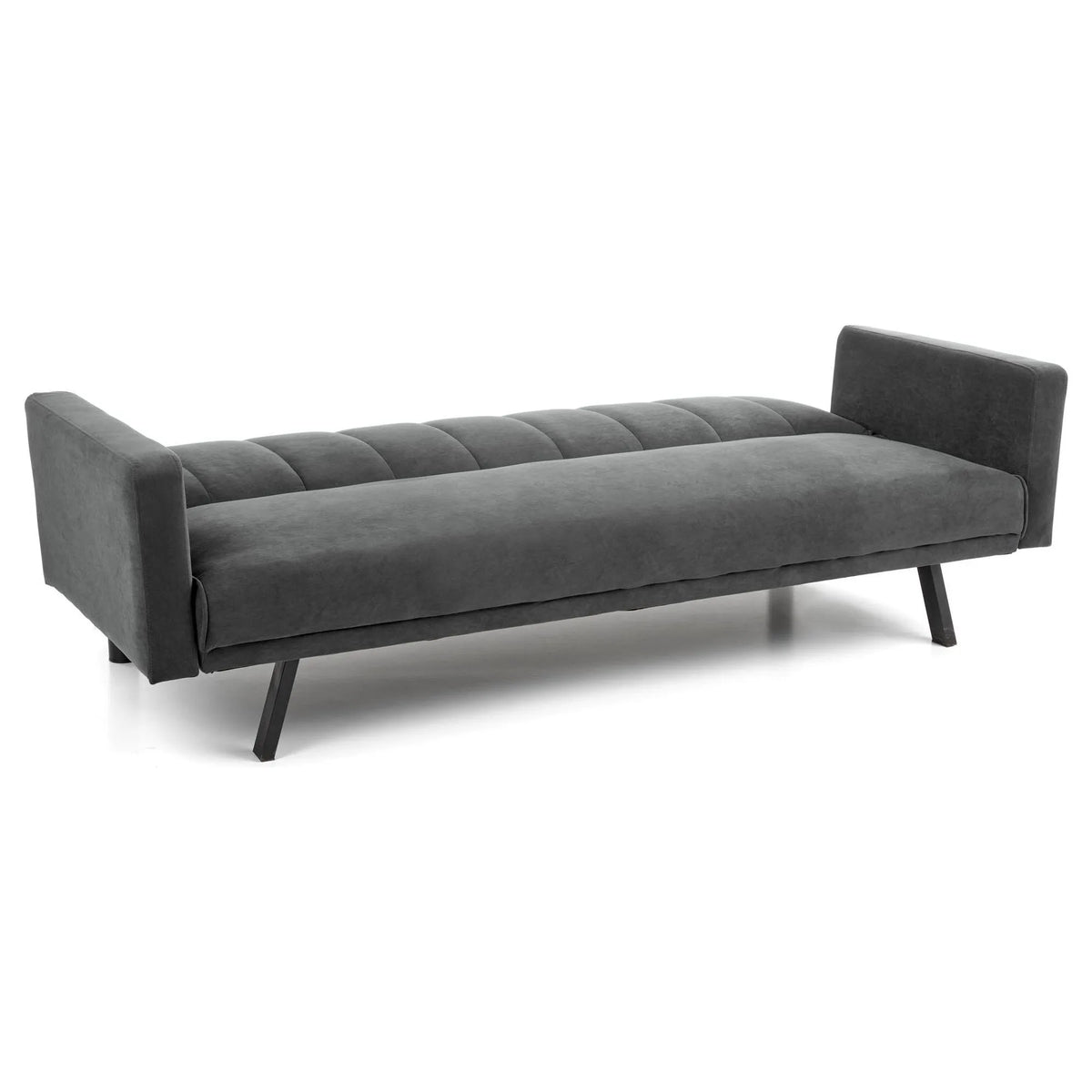 Canapea extensibila ARMANDO, gri, stofa catifelata, 192x100x78 cm
