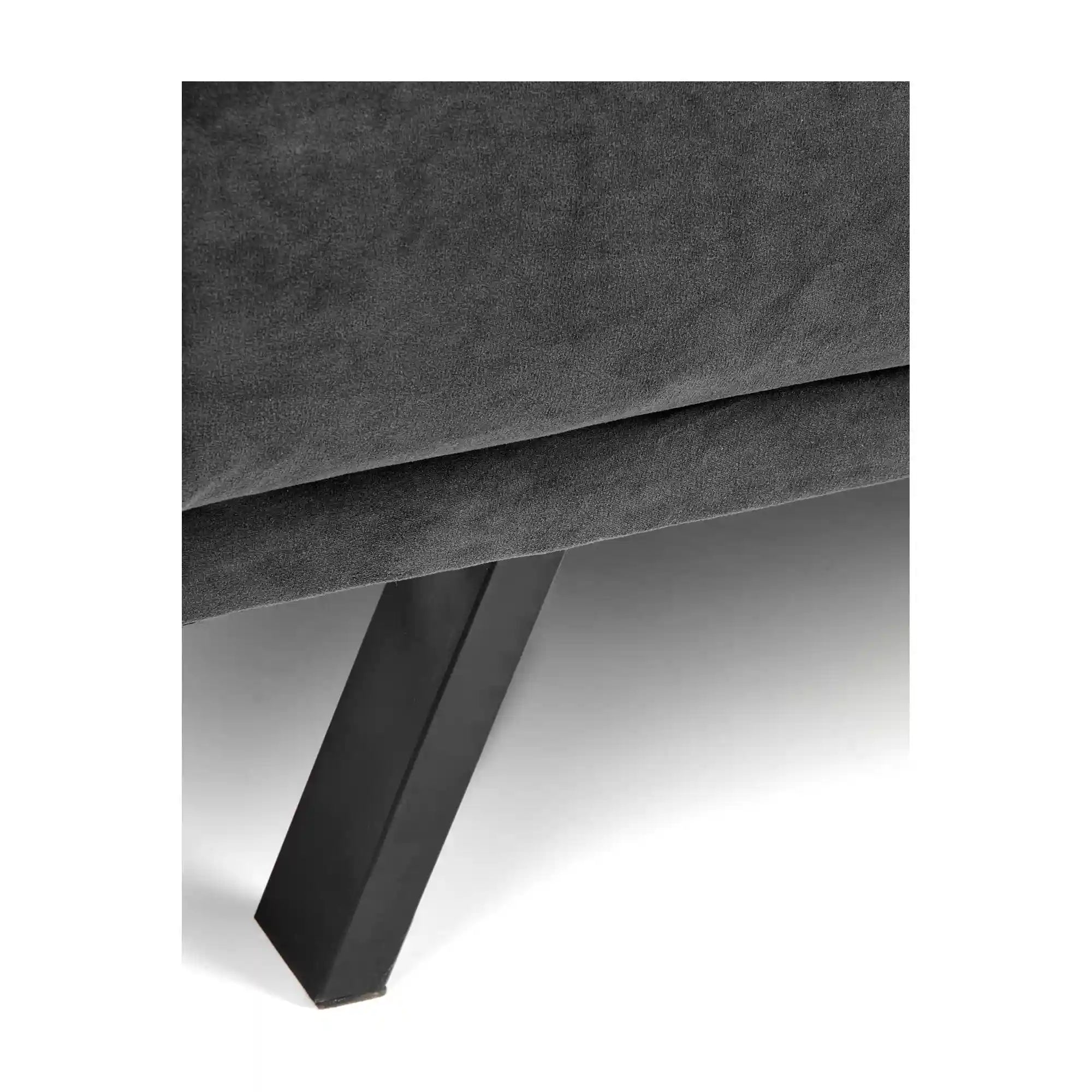 Canapea extensibila ARMANDO, gri, stofa catifelata, 192x100x78 cm