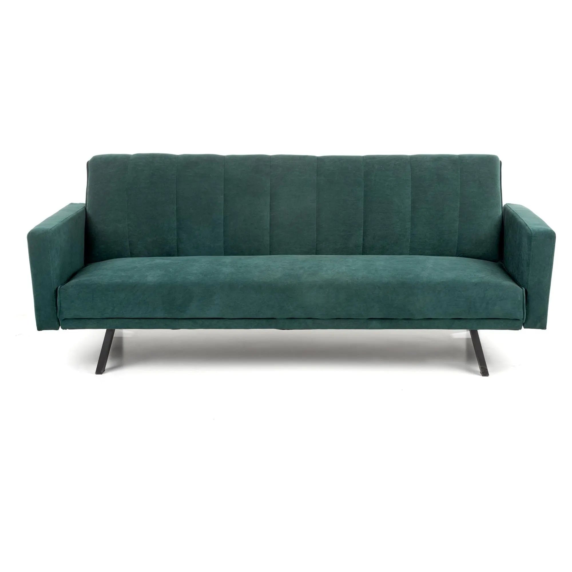 Canapea extensibila ARMANDO, verde, stofa catifelata, 192x100x78 cm