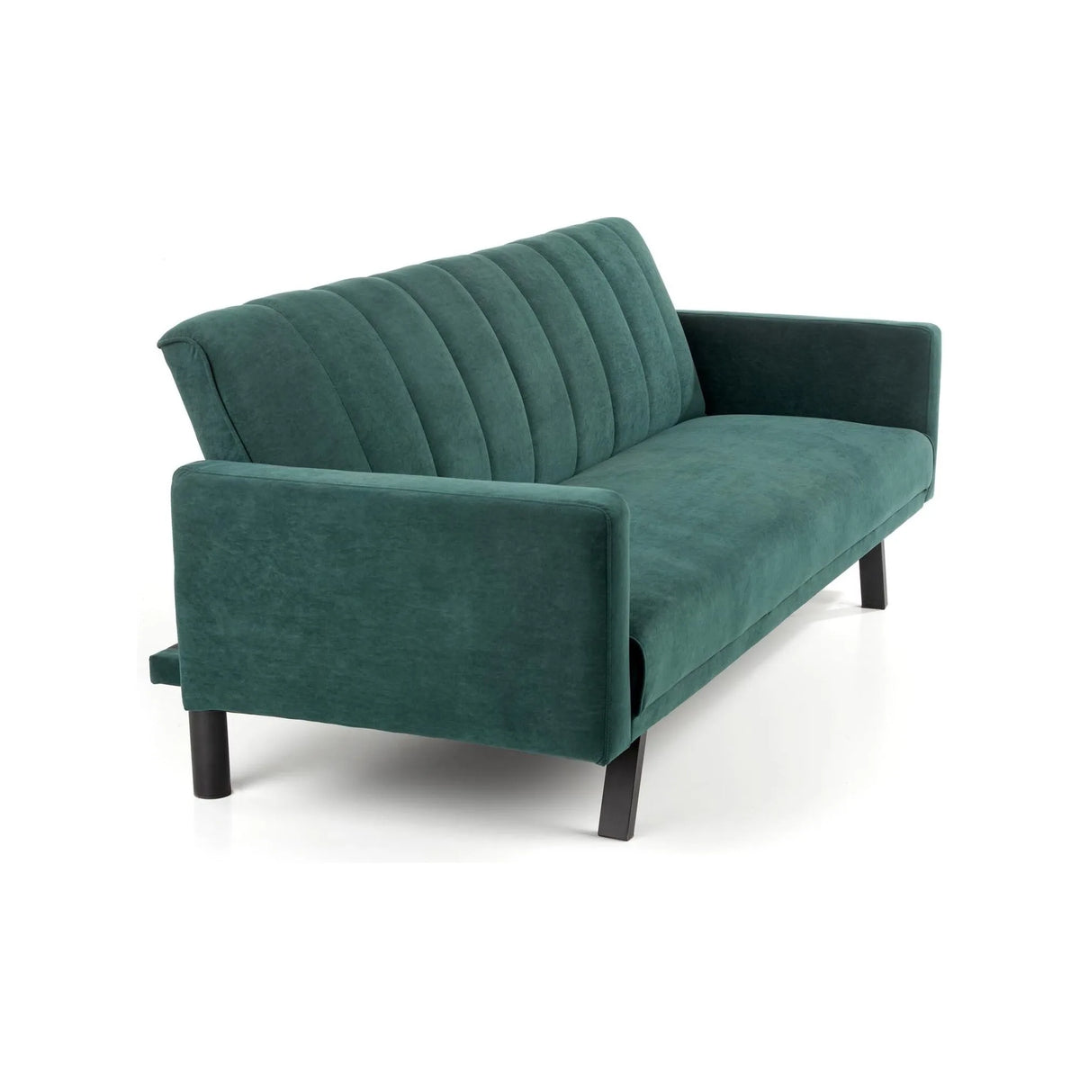 Canapea extensibila ARMANDO, verde, stofa catifelata, 192x100x78 cm