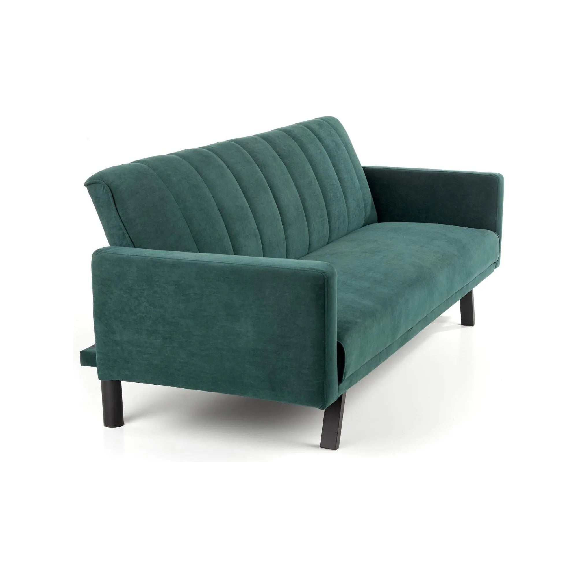 Canapea extensibila ARMANDO, verde, stofa catifelata, 192x100x78 cm