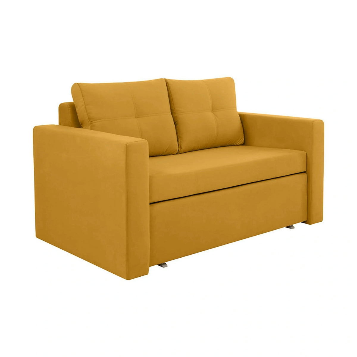 Canapea extensibila BUNIO III, stofa clasica galben - Manila 32, 147x88x86 cm