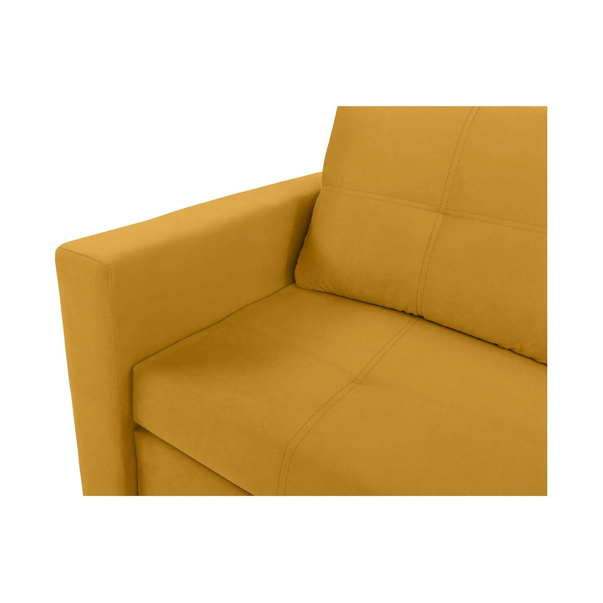 Canapea extensibila BUNIO III, stofa clasica galben - Manila 32, 147x88x86 cm