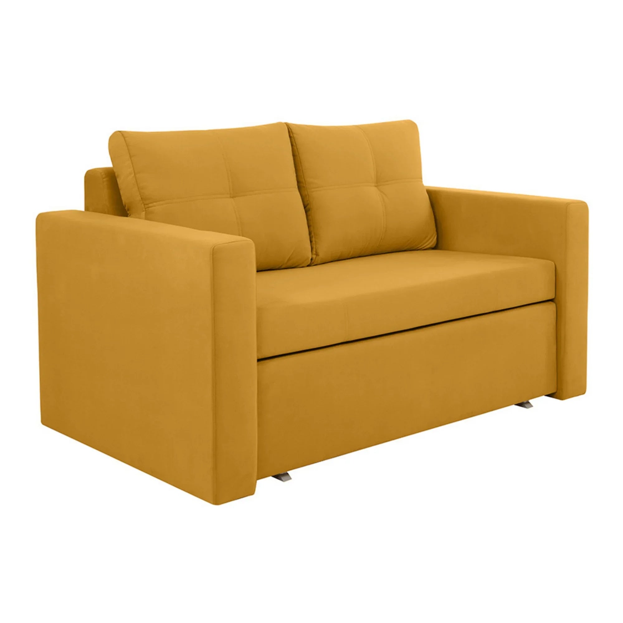 Canapea extensibila BUNIO III, stofa clasica galben - Manila 32, 147x88x86 cm