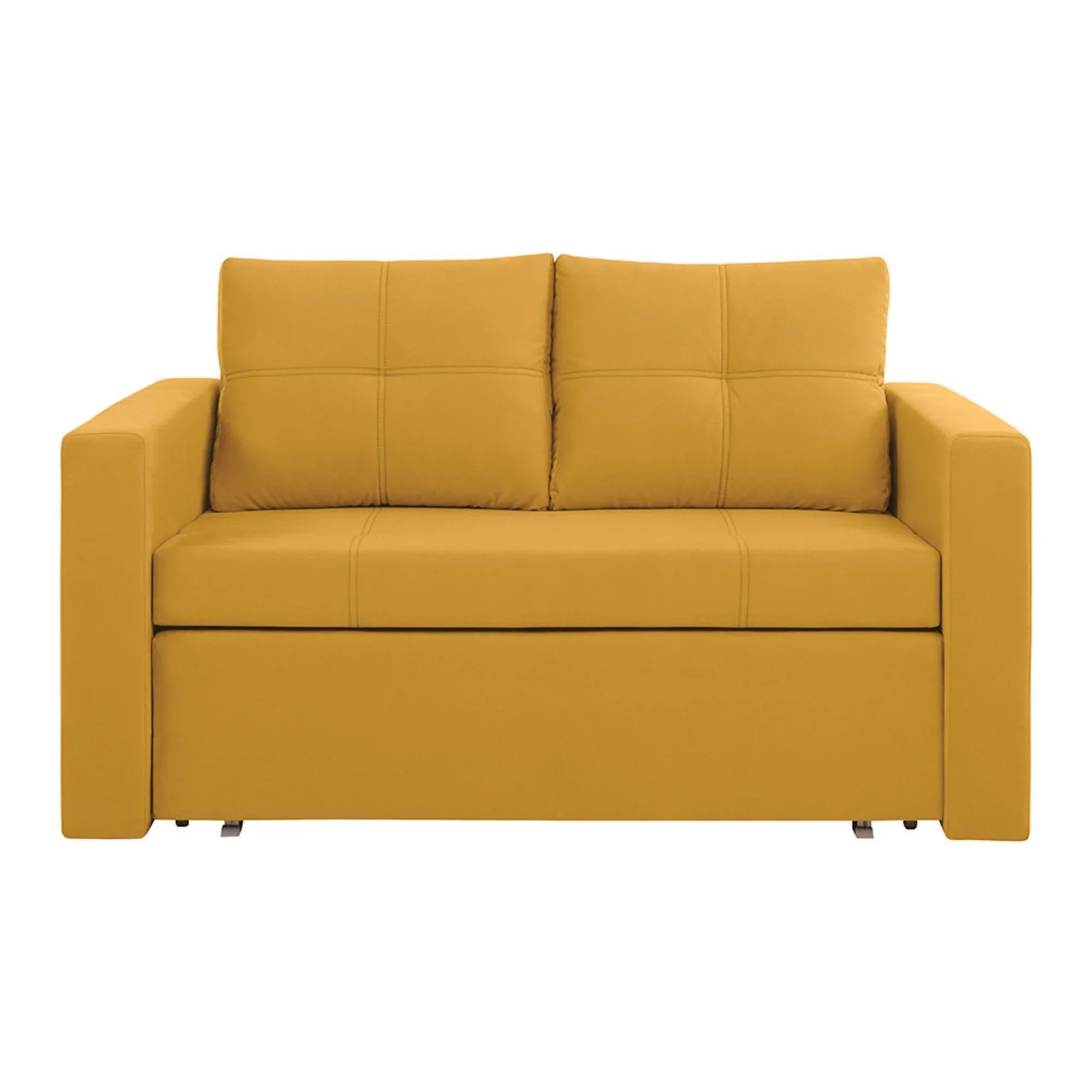 Canapea extensibila BUNIO III, stofa clasica galben - Manila 32, 147x88x86 cm