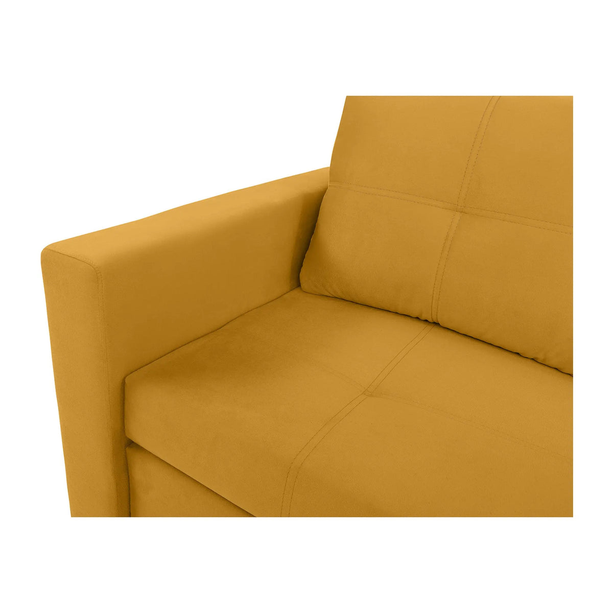 Canapea extensibila BUNIO III, stofa clasica galben - Manila 32, 147x88x86 cm