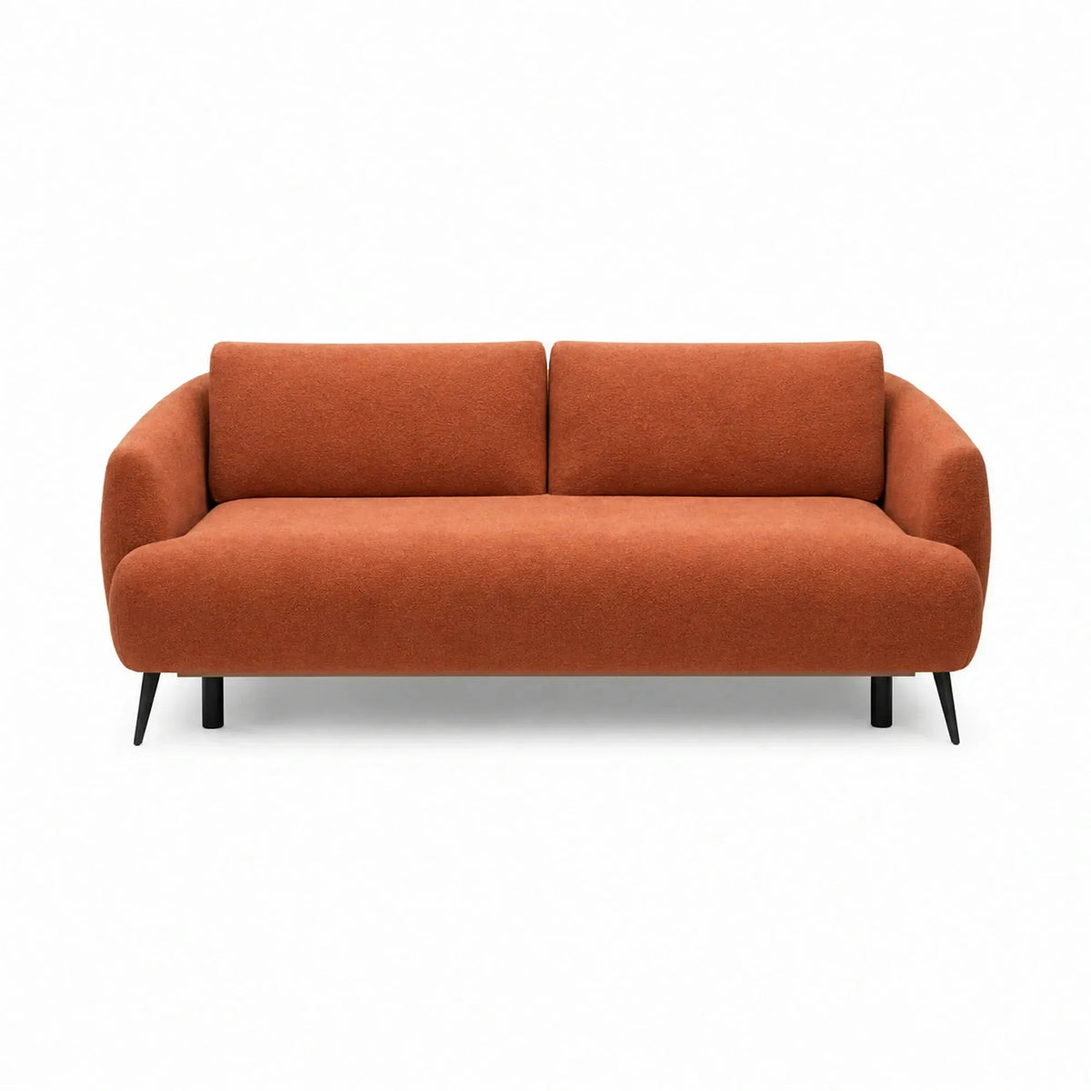 Canapea extensibila CANDY, stofa catifelata caramiziu - Salvador 07, lada depozitare, 228x98x87 cm
