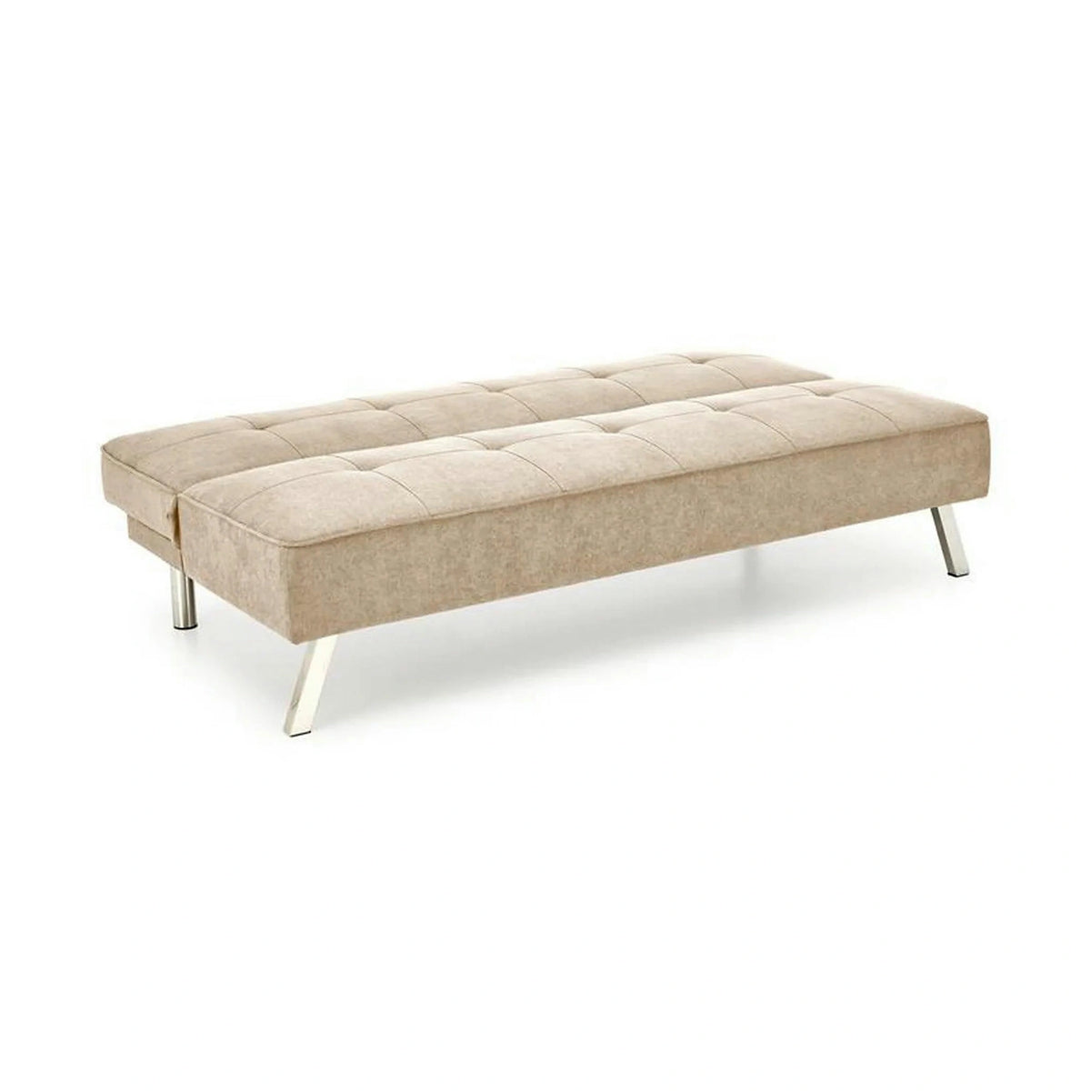 Canapea extensibila CARLITO, bej, stofa clasica/metal, 173x83/97x80 cm