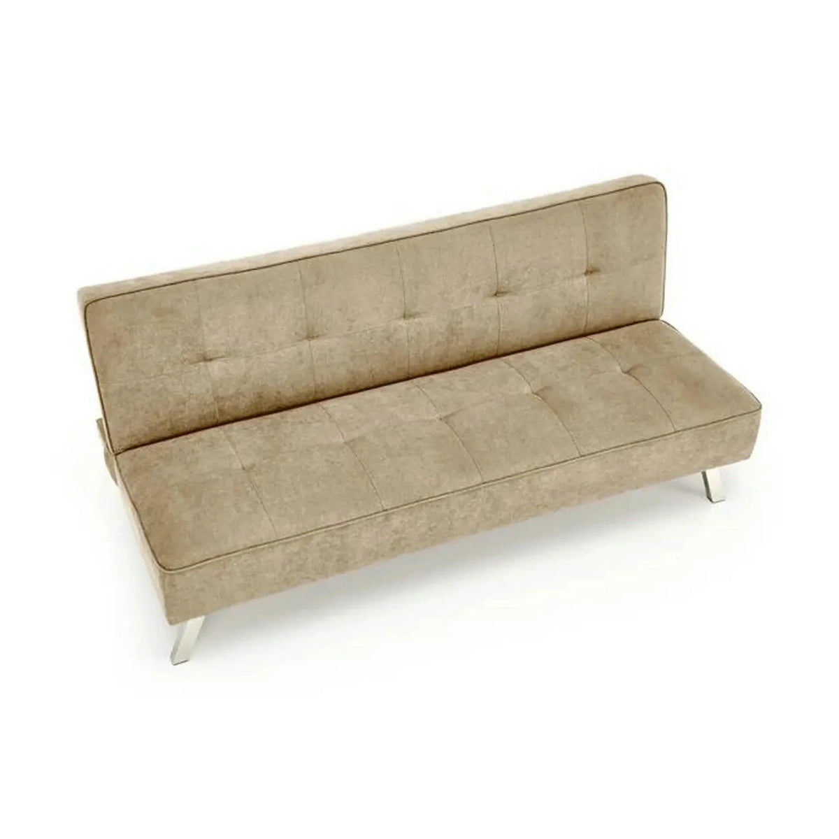 Canapea extensibila CARLITO, bej, stofa clasica/metal, 173x83/97x80 cm