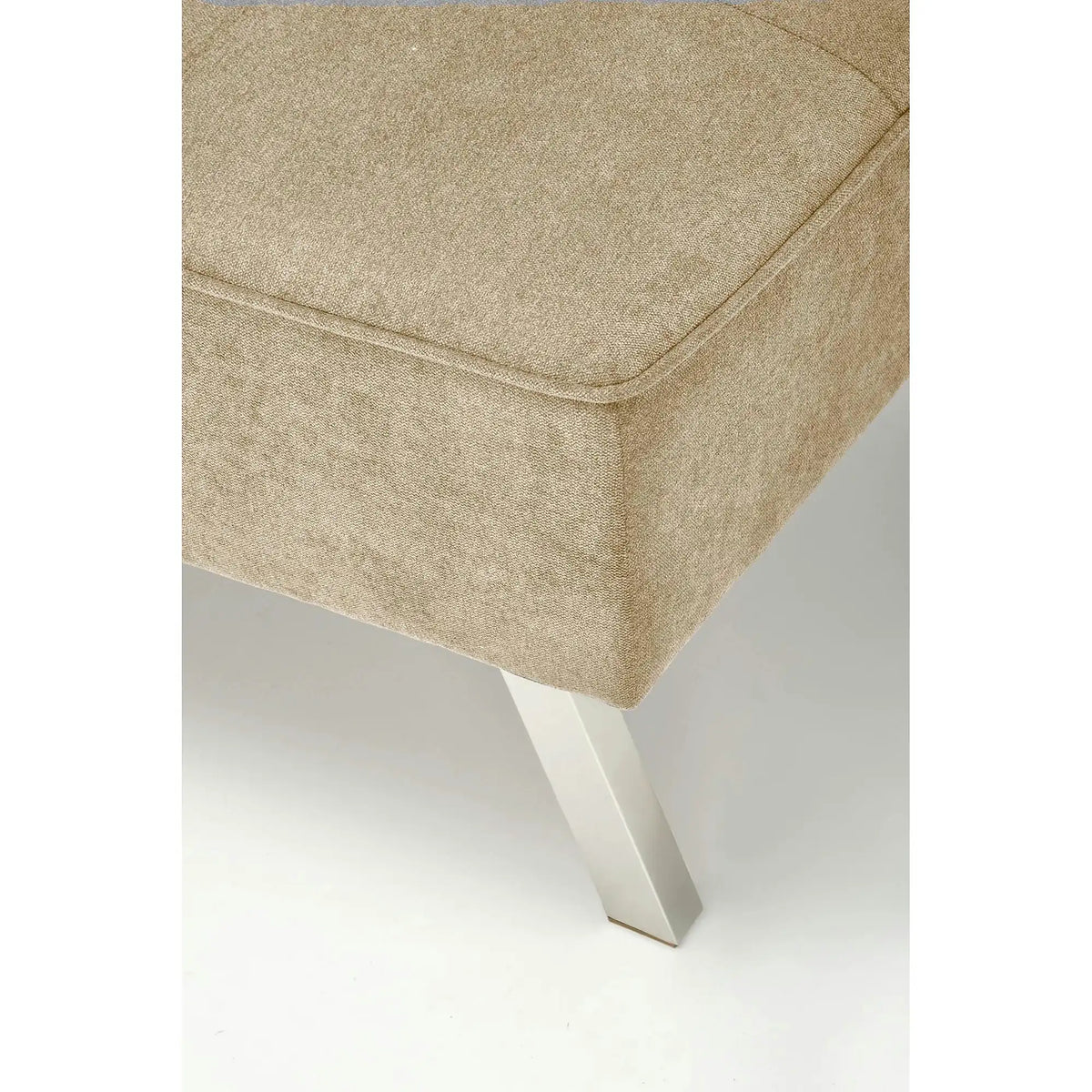 Canapea extensibila CARLITO, bej, stofa clasica/metal, 173x83/97x80 cm