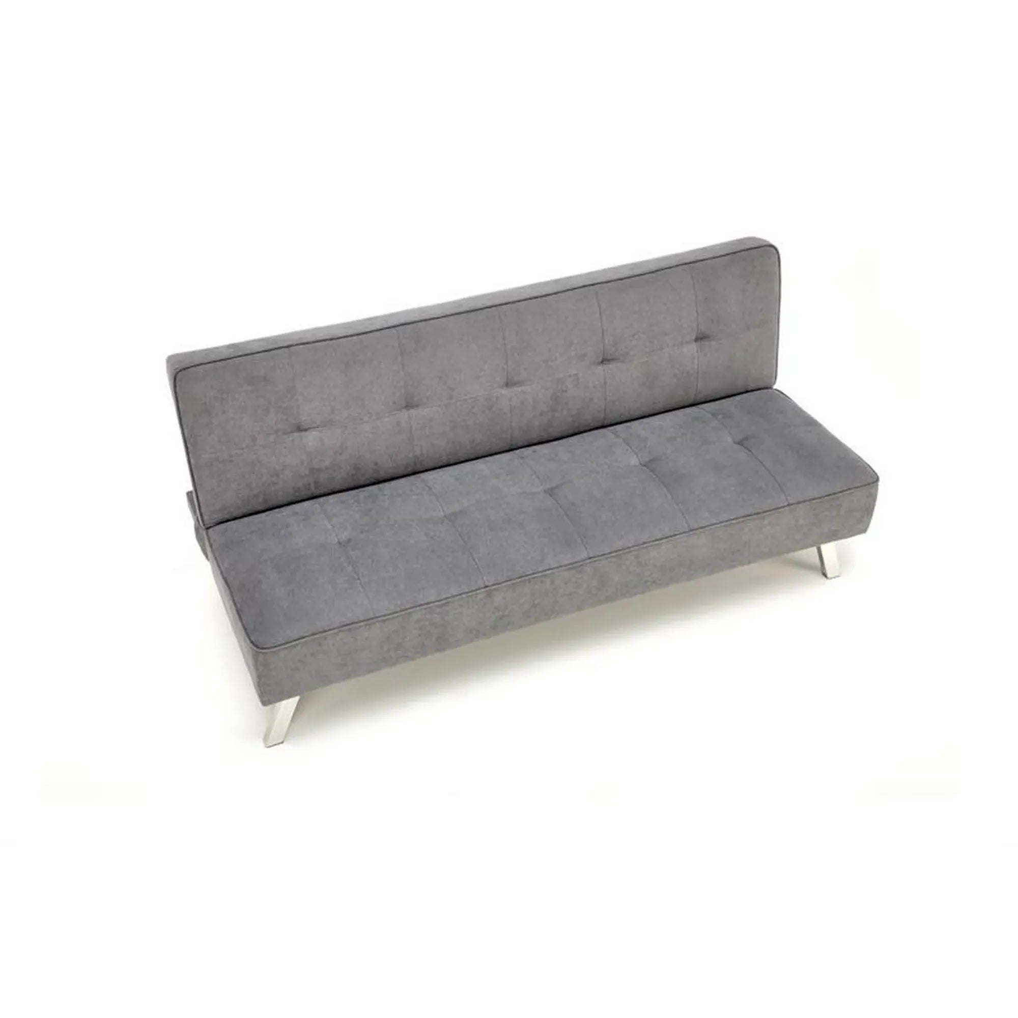 Canapea extensibila CARLITO, gri, stofa clasica/metal, 173x83/97x80 cm