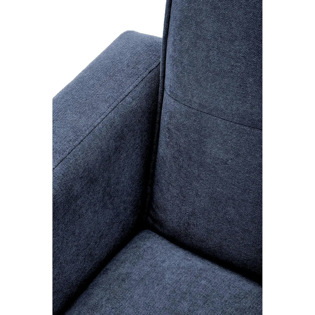 Canapea extensibila CORNELIUS, albastru/negru, stofa clasica/lemn, 200x153/167x80 cm