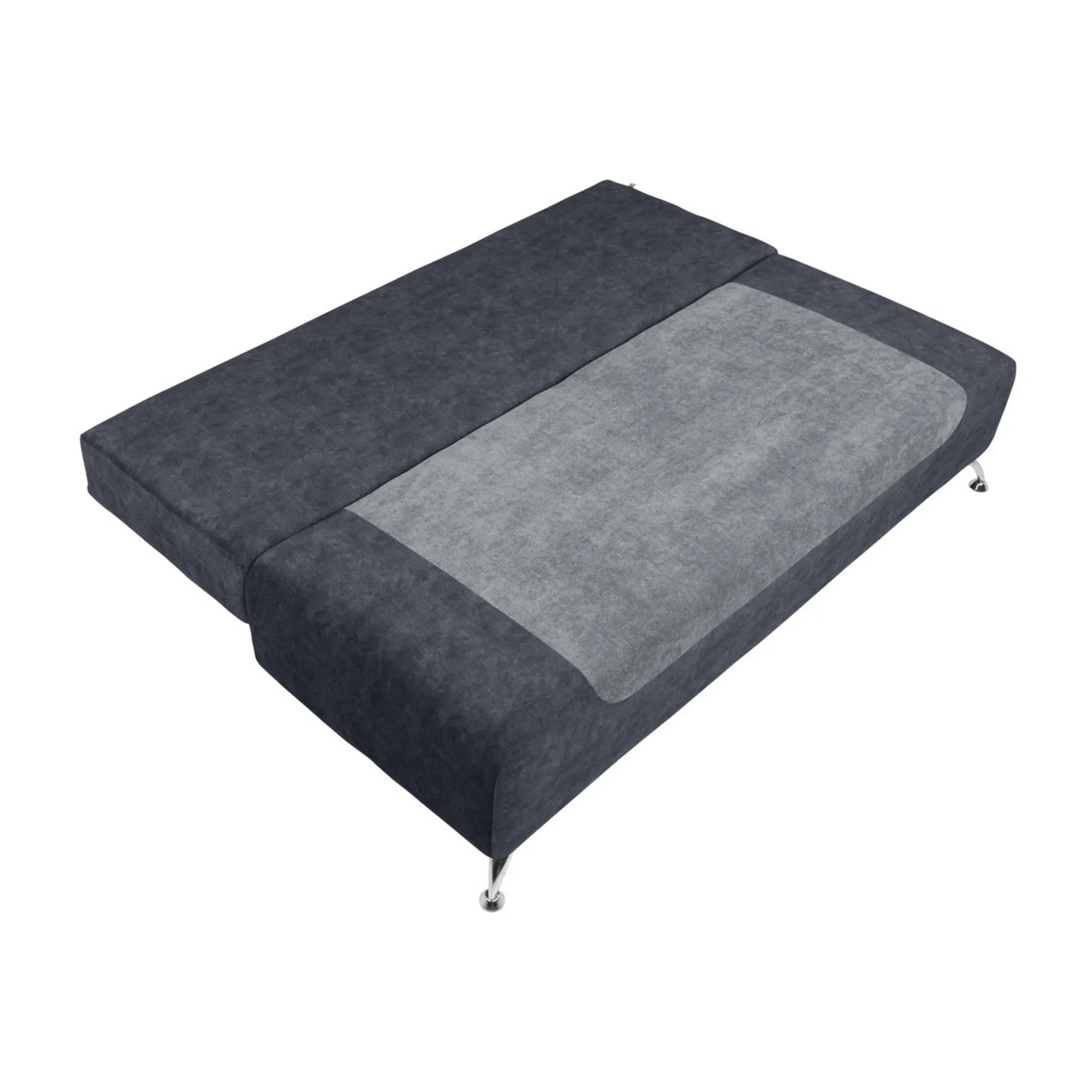 Canapea extensibila DARIA III, gri deschis/gri inchis, stofa catifelata, 195x98x94 cm