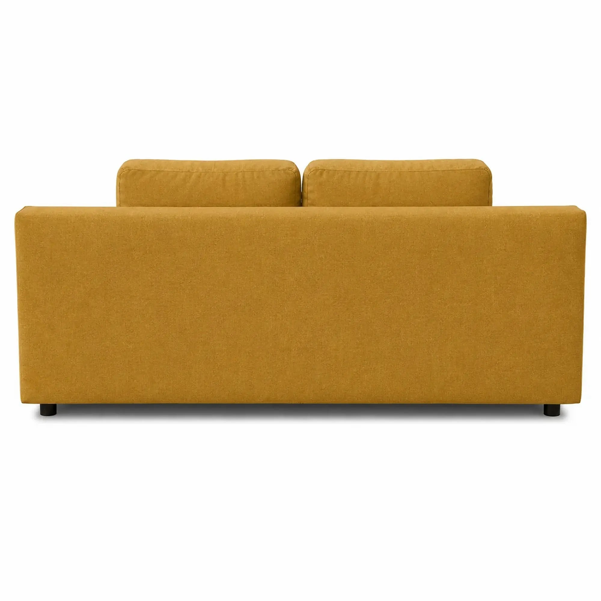 Canapea extensibila dormit zilnic NOLA, stofa catifelata galben mustar - Monolith 48, cu lada depozitare, 200x102x92 cm