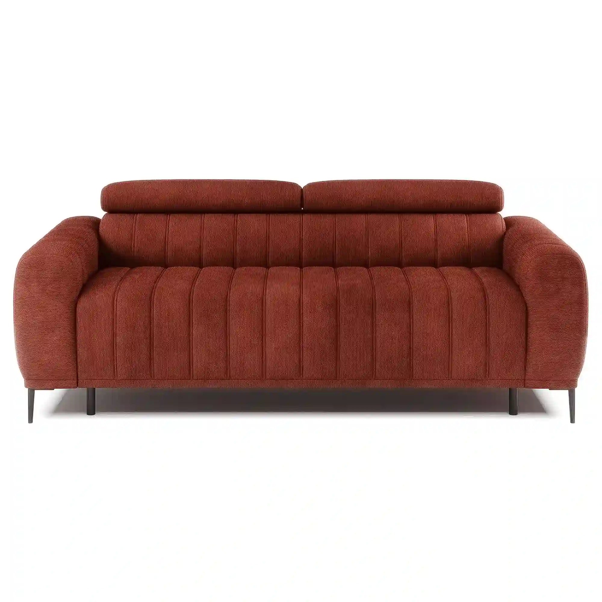 Canapea extensibila GANDI 140, stofa catifelata mov lila - Monolith 62, cu tetiere reglabile, 207x102x95 cm