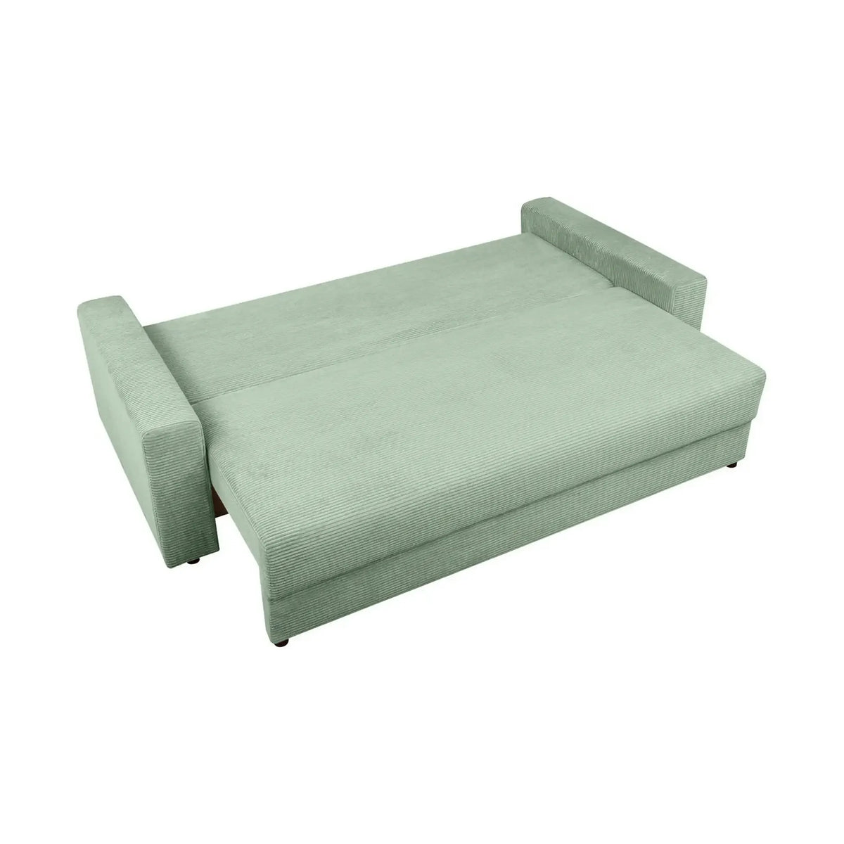 Canapea extensibila GARCIA, stofa catifelata verde menta - Poso 47, 233x108x92 cm