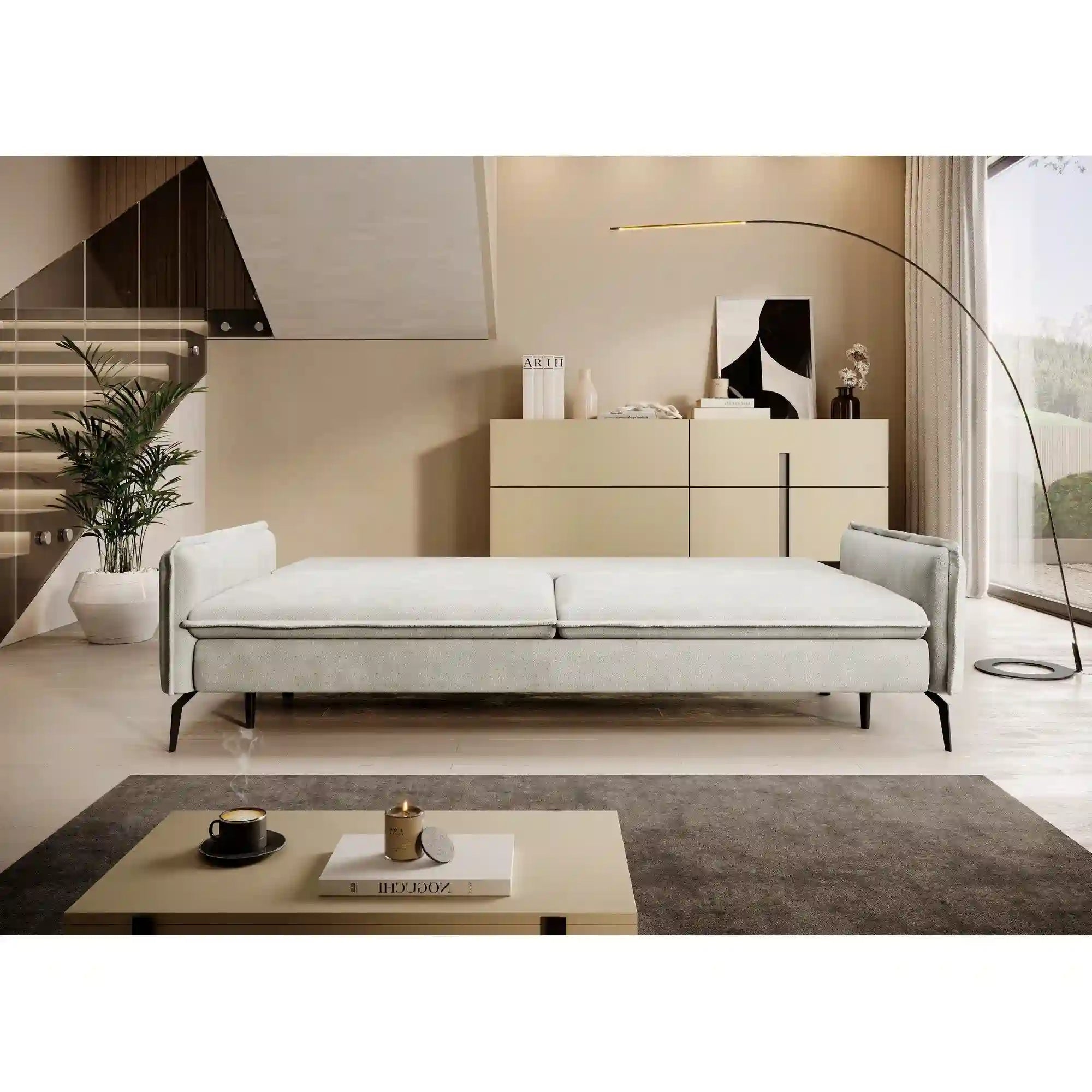 Canapea extensibila GLOSSY, personalizabil materiale gama Oferta Avantaj, lada depozitare, 223x107x89 cm