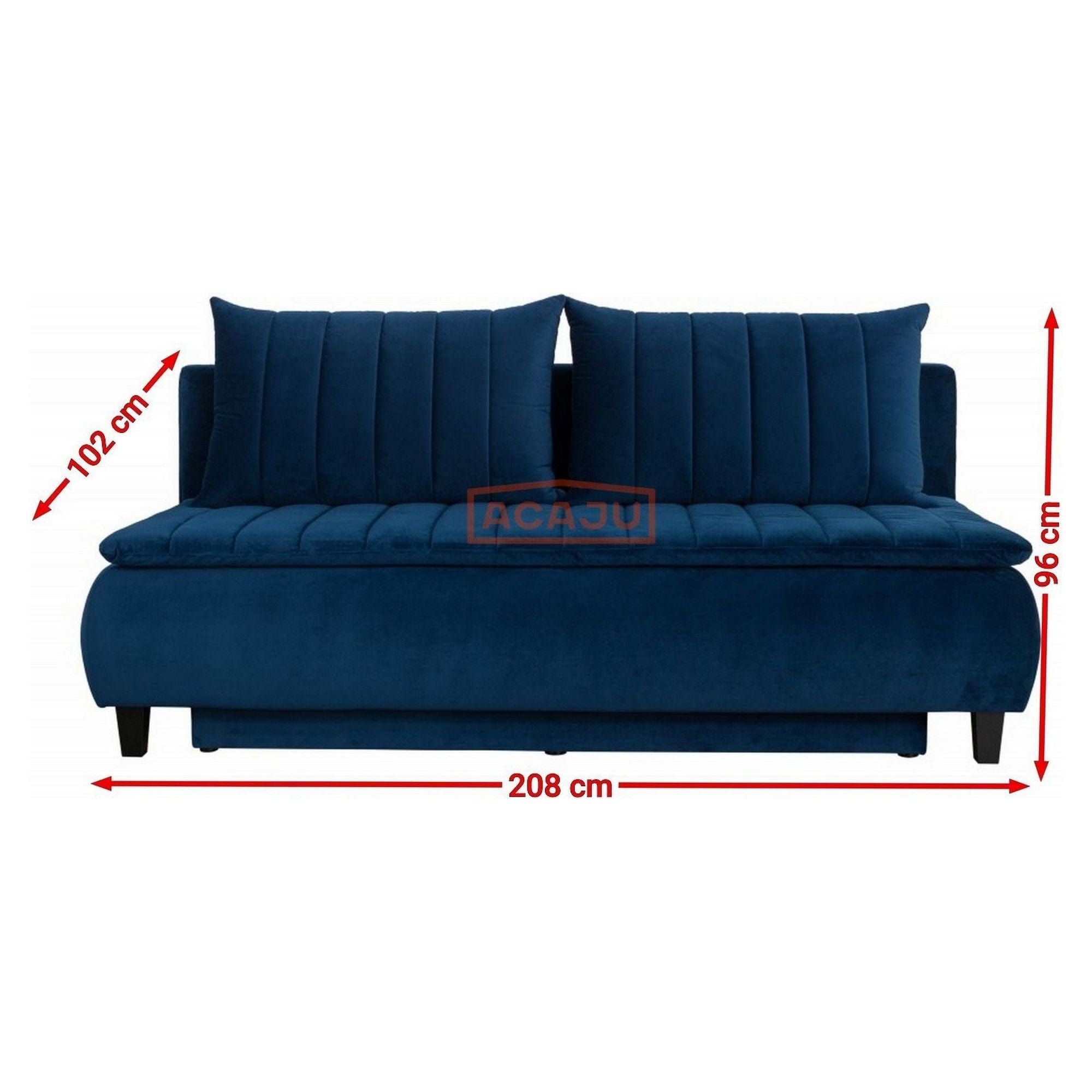 Canapea extensibila HARRY, stofa catifelata maro - Element 07, cu lada depozitare, 208x102x96 cm