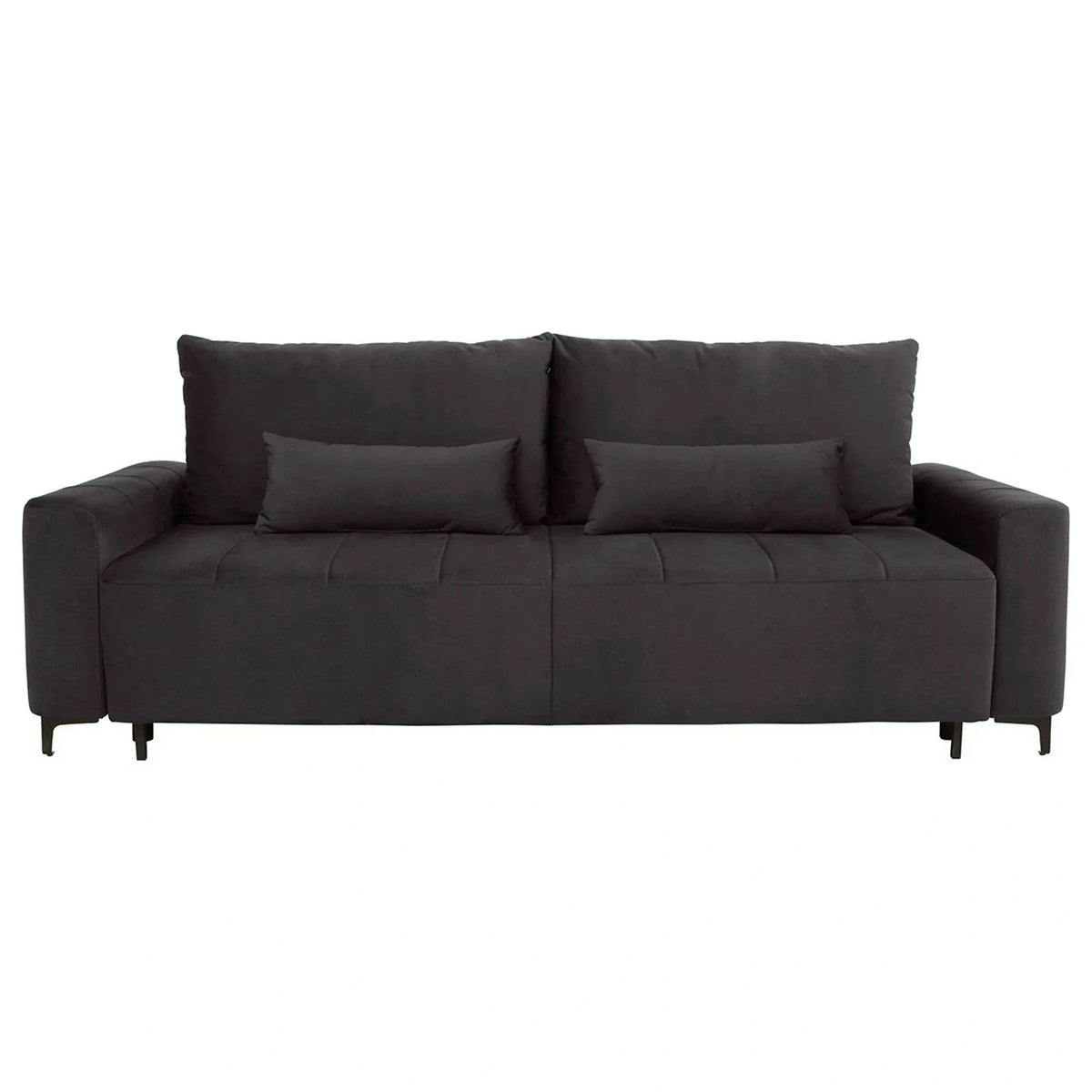 Canapea extensibila KAMARI, stofa catifelata gri antracit - Element 01, 235x108x93 cm
